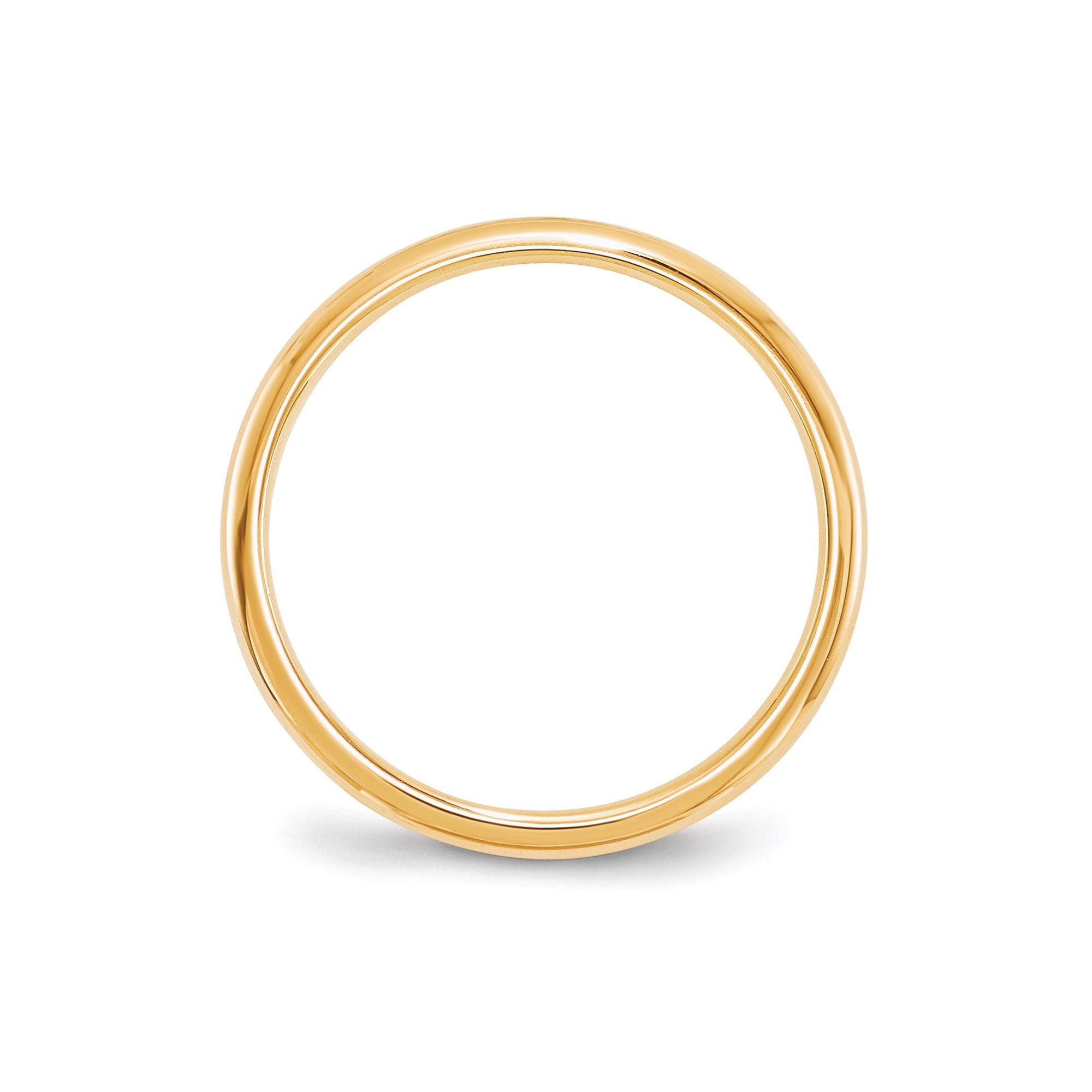 14K Yellow Gold 2mm Comfort Fit Wedding Band Ring - Size 4.5, Solid Gold Simple Band for Women - Perfect for Everyday Wear, Anniversary Gifts & Bridal Jewelry