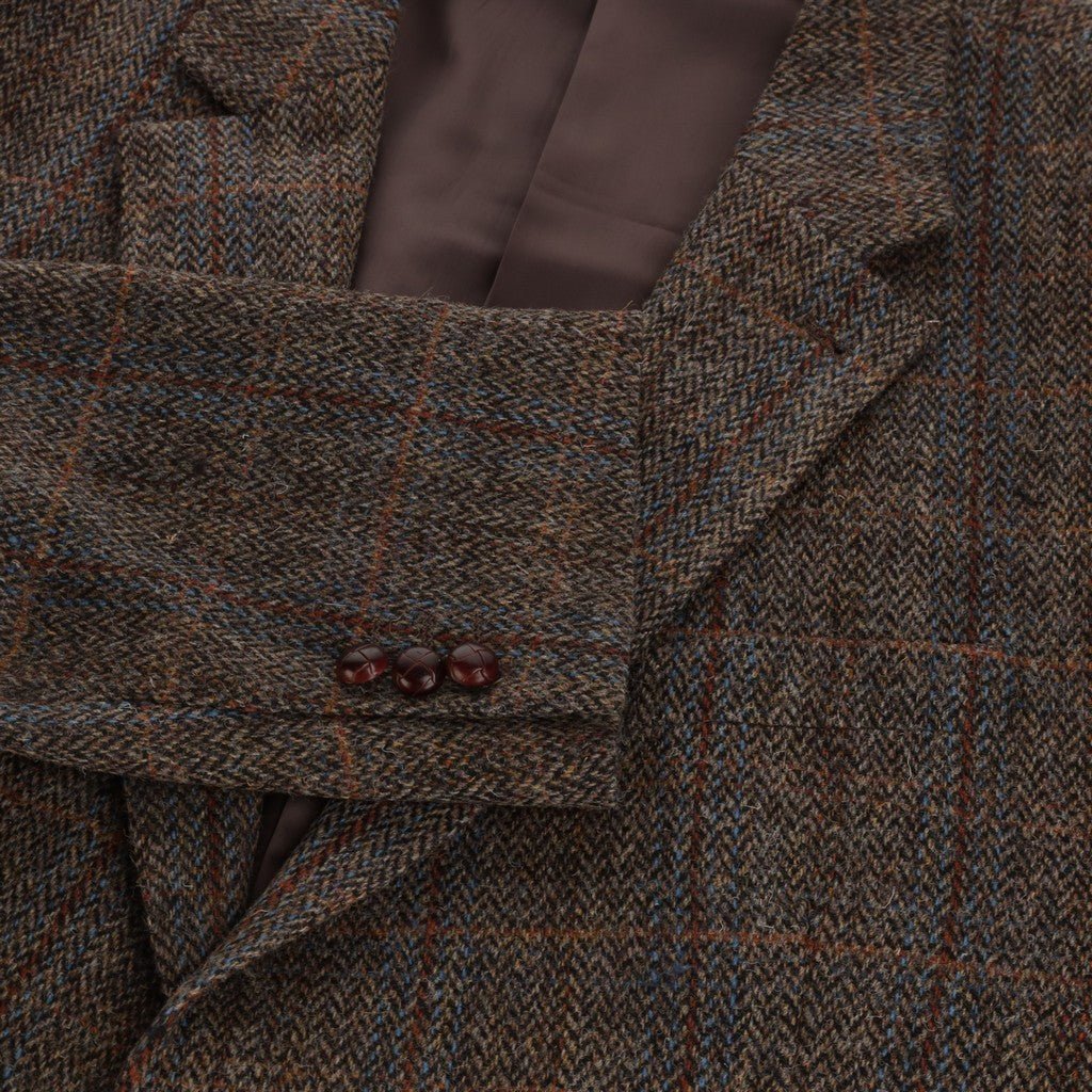 Beaucaire X Harris Tweed Classic Brown Blazer for Men - Timeless Wool Jacket for Business, Office & Formal Occasions