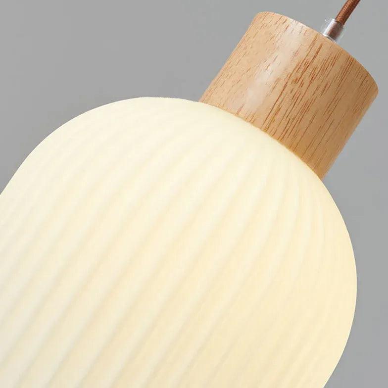 Modern Single Head Oval Pendant Light - White Bedroom Ceiling Fixture for Dining Room, Kitchen Island & Living Room Decor