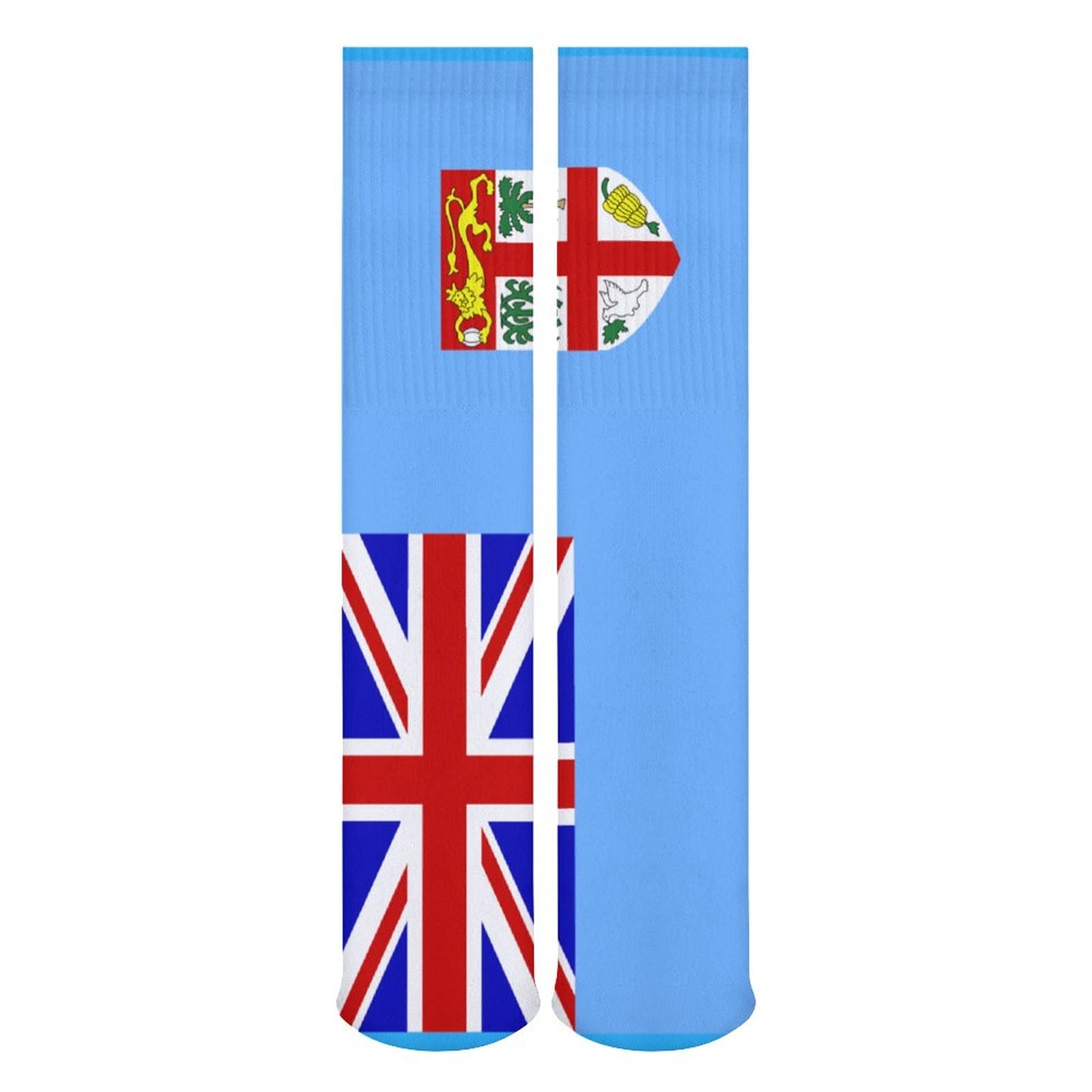Fiji Flag Casual Socks - Moisture Wicking & Breathable Athletic Socks for Men & Women (5 Pairs) - Perfect for Running, Gym Workouts & Everyday Wear