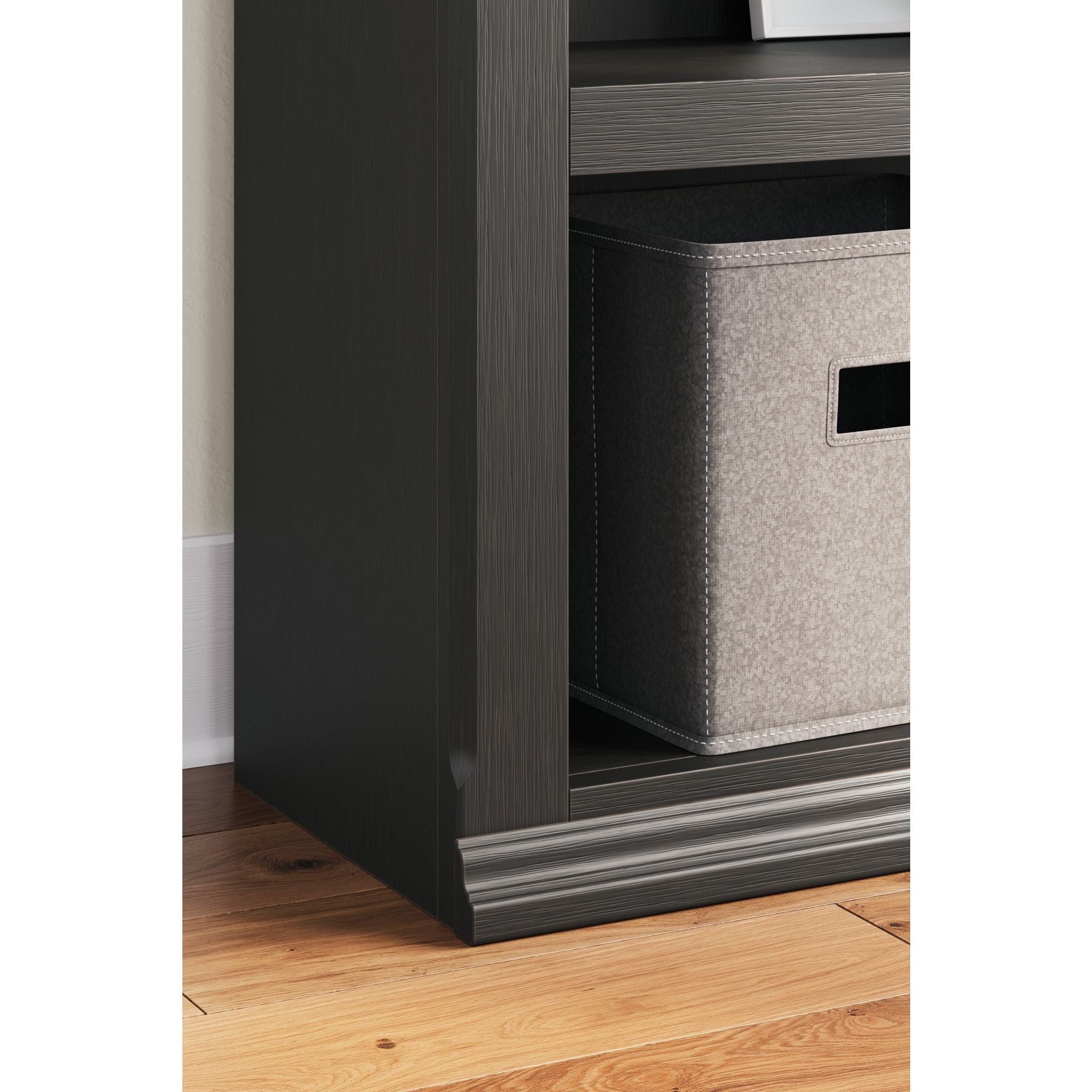 Beckincreek Large Black Bookcase - Modern Wooden Bookshelf for Living Room, Office, and Library Storage