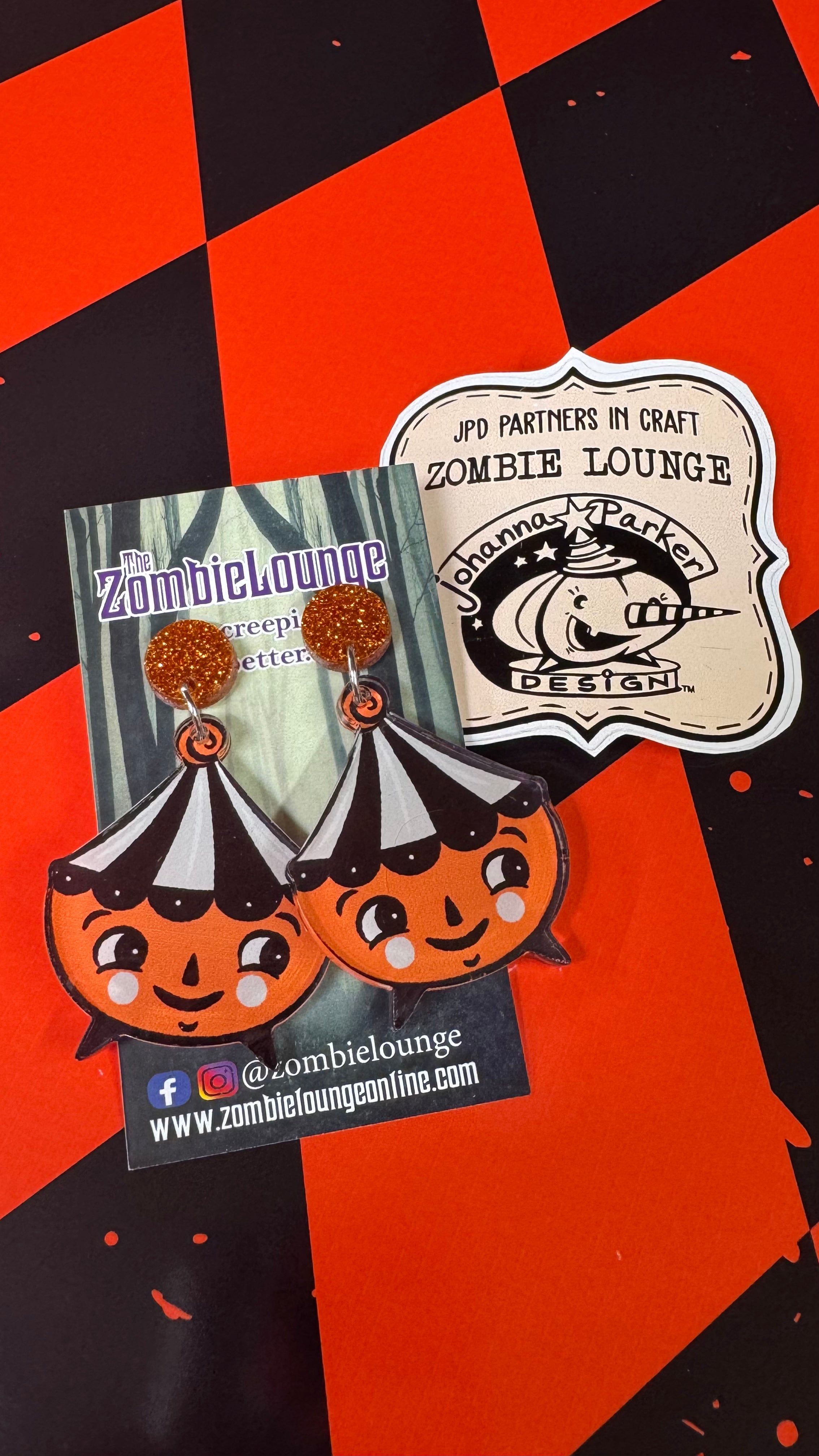 Johanna Parker Halloween Carnival Earrings - Spooky & Fun Dangle Earrings for Women | Perfect for Halloween Parties, Costumes & Festive Celebrations