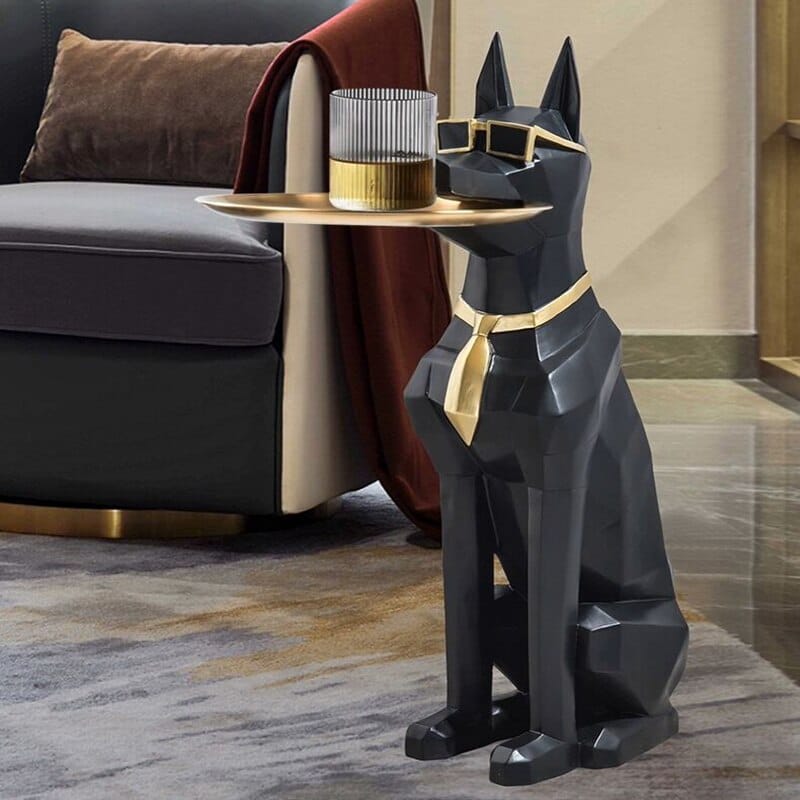 Handcrafted Alsatian Dog Tray Decoration Statue - Premium Home Decor for Living Room, Shelf & Office Display | Unique Gift for Dog Lovers