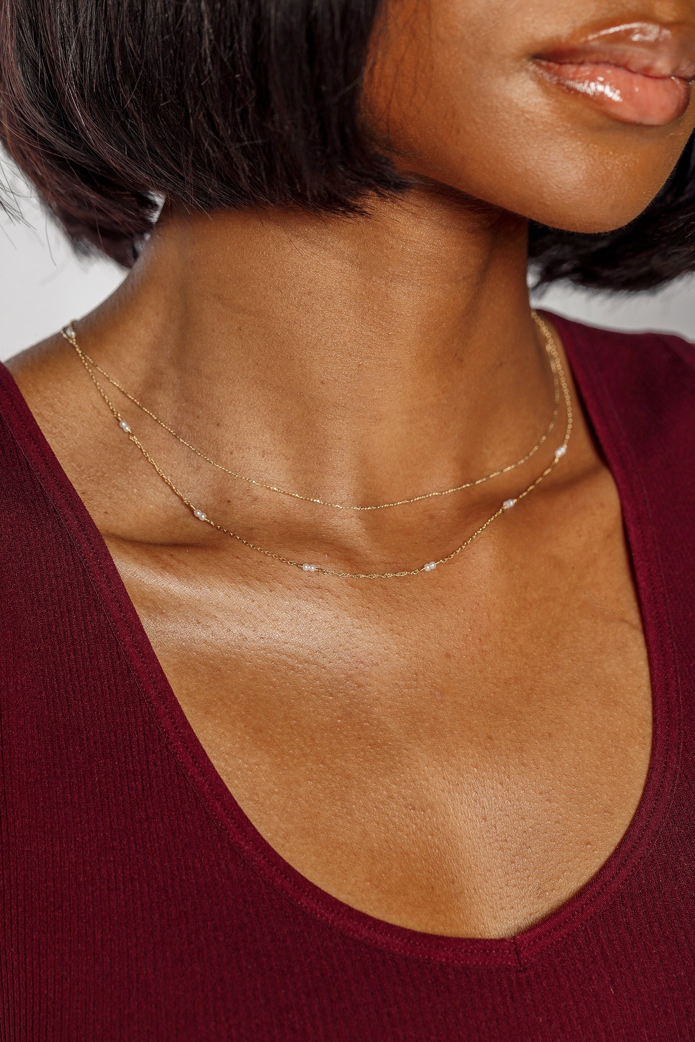 Elegant Double Layer Pearl Necklace for Women - Perfect for Weddings, Parties & Everyday Wear