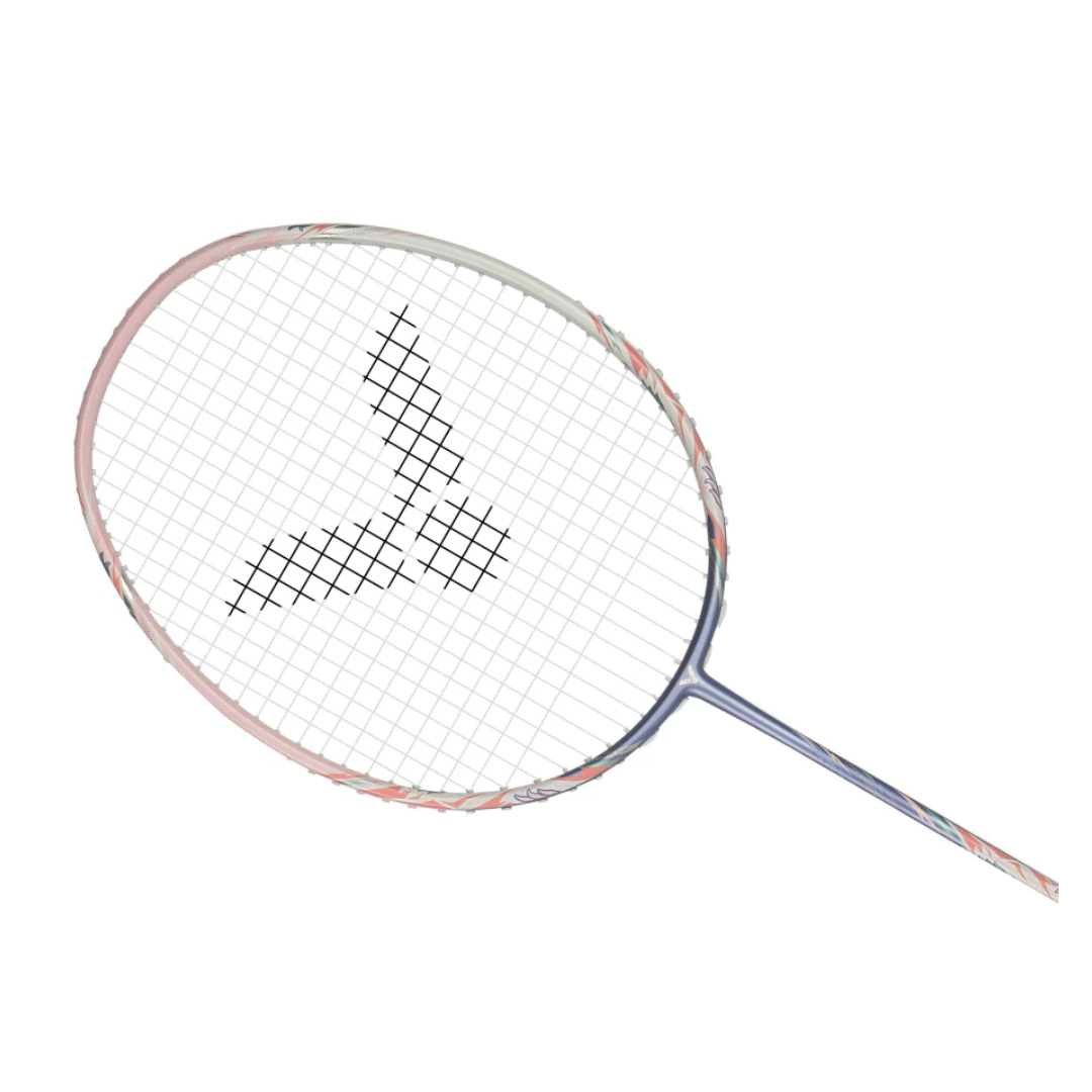 Victor Thruster Ryuga Muse Unstrung Badminton Racket - Pink Glow | Professional Tournament Grade Shuttlecock Racket for Competitive Play & Training