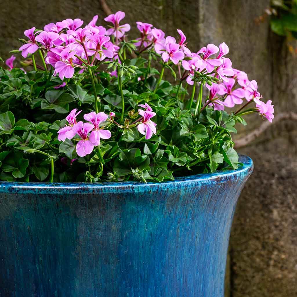 Campania International Mediterranean Style Ceramic Planter Set of 3 - Flower Pots for Indoor Outdoor Garden, Patio, Balcony Decor