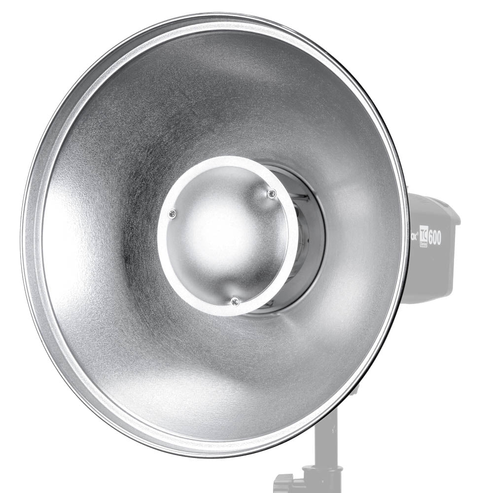 BDR S550 55cm (22 Inch) Silver Beauty Dish with Bowens S-Type Mount - Professional Photography Lighting Modifier for Portrait & Studio Shoots
