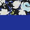 Black Floral / Royal Blue