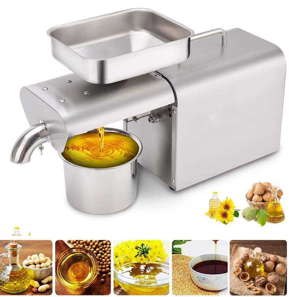 Automatic Electric Oil Press Machine for Coconut, Castor, Olive - Stainless Steel Cold/Hot Oil Extractor for Home & Commercial Use | Perfect for Healthy Cooking, DIY Beauty Products & Small Business Production