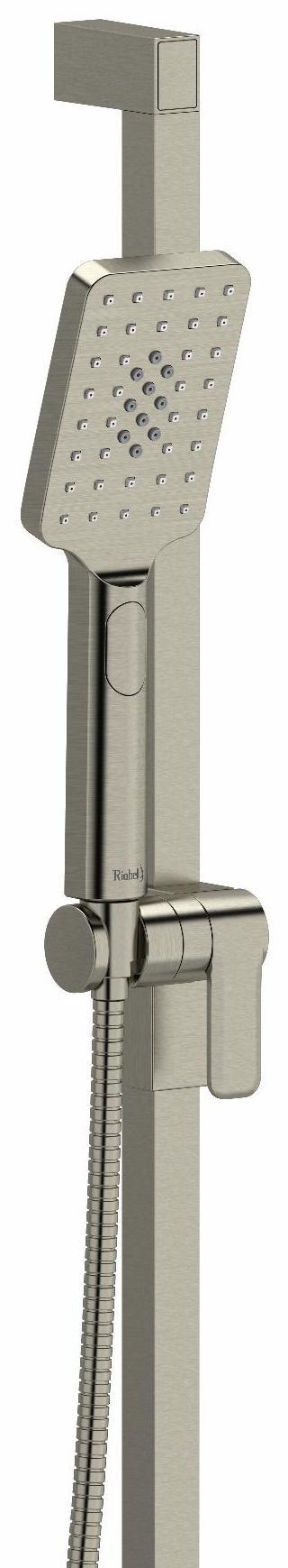 4-Function Handheld Shower Head with 30-Inch Slide Bar - Brushed Nickel Finish (4665BN) by RIOBEL | Perfect for Bathroom Renovation & Spa-Like Shower Experience