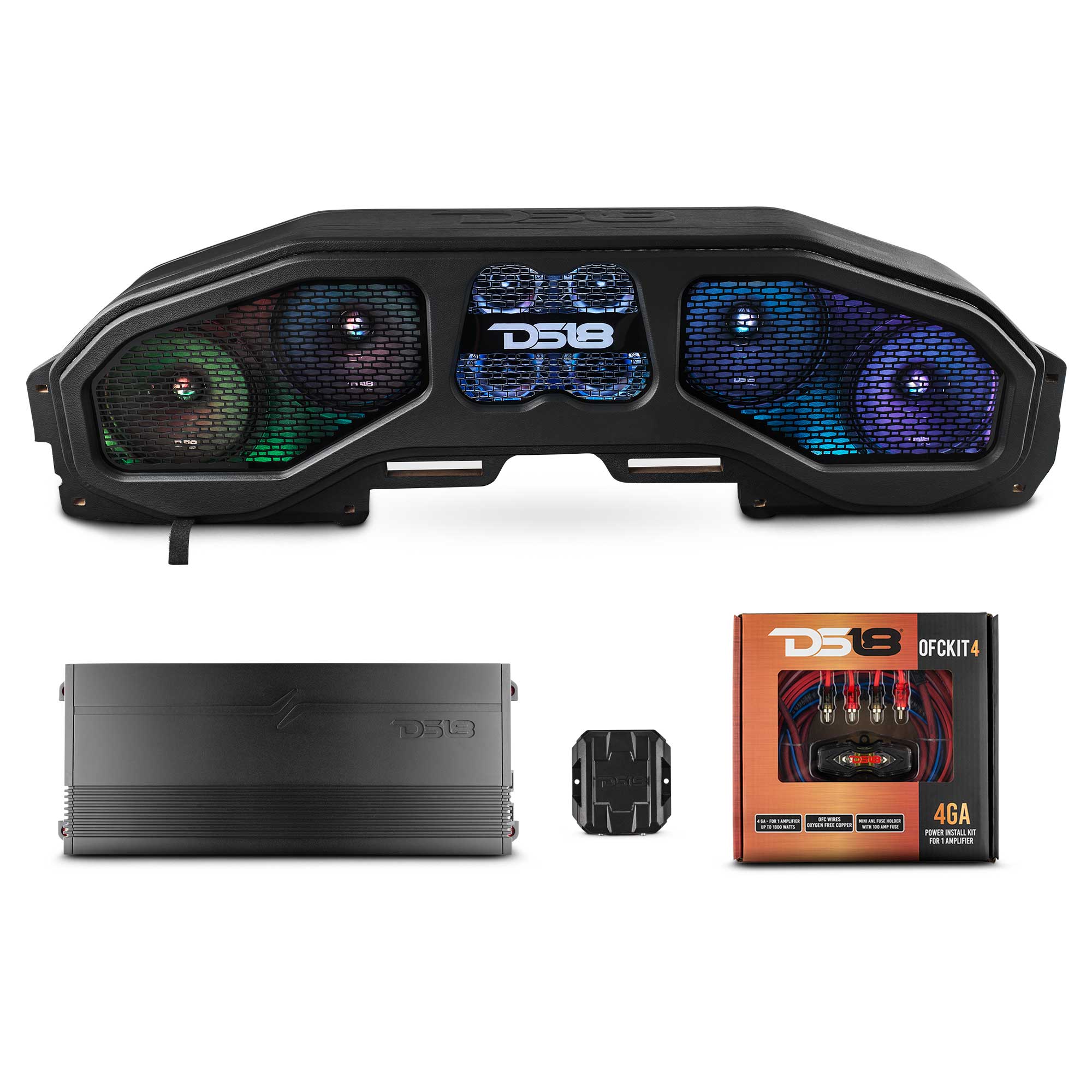 Jeep JL & JT Overhead Sound Bar with Vinyl Finish & Dream LED Lights - 4x8 Speakers & 4 Tweeters - Premium Audio Upgrade for Jeep Wrangler & Gladiator (Made in USA) - Perfect for Off-Road Adventures & Daily Commutes