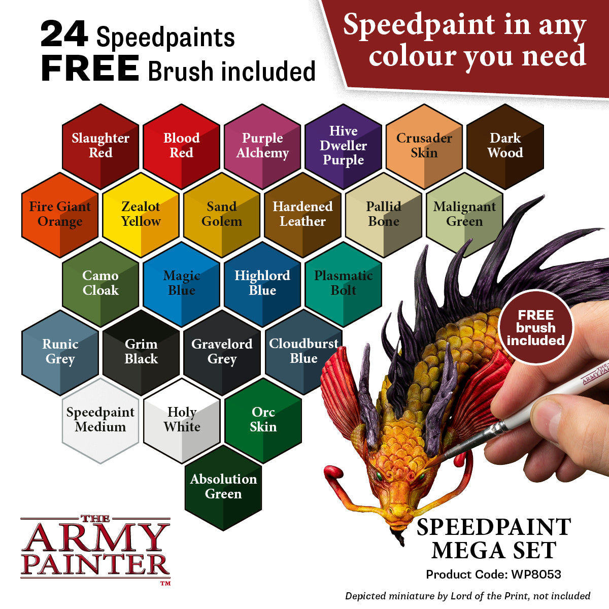 Speedpaint: Mega Paint Set - 60 Vibrant Colors for Miniatures, Models & Crafts - Perfect for Warhammer, D&D & DIY Art Projects