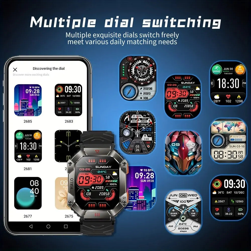 SENBONO 2023 Smart Watch for Men with Compass, Barometer, Altimeter & GPS Tracking - Perfect for Hiking, Running & Outdoor Adventures