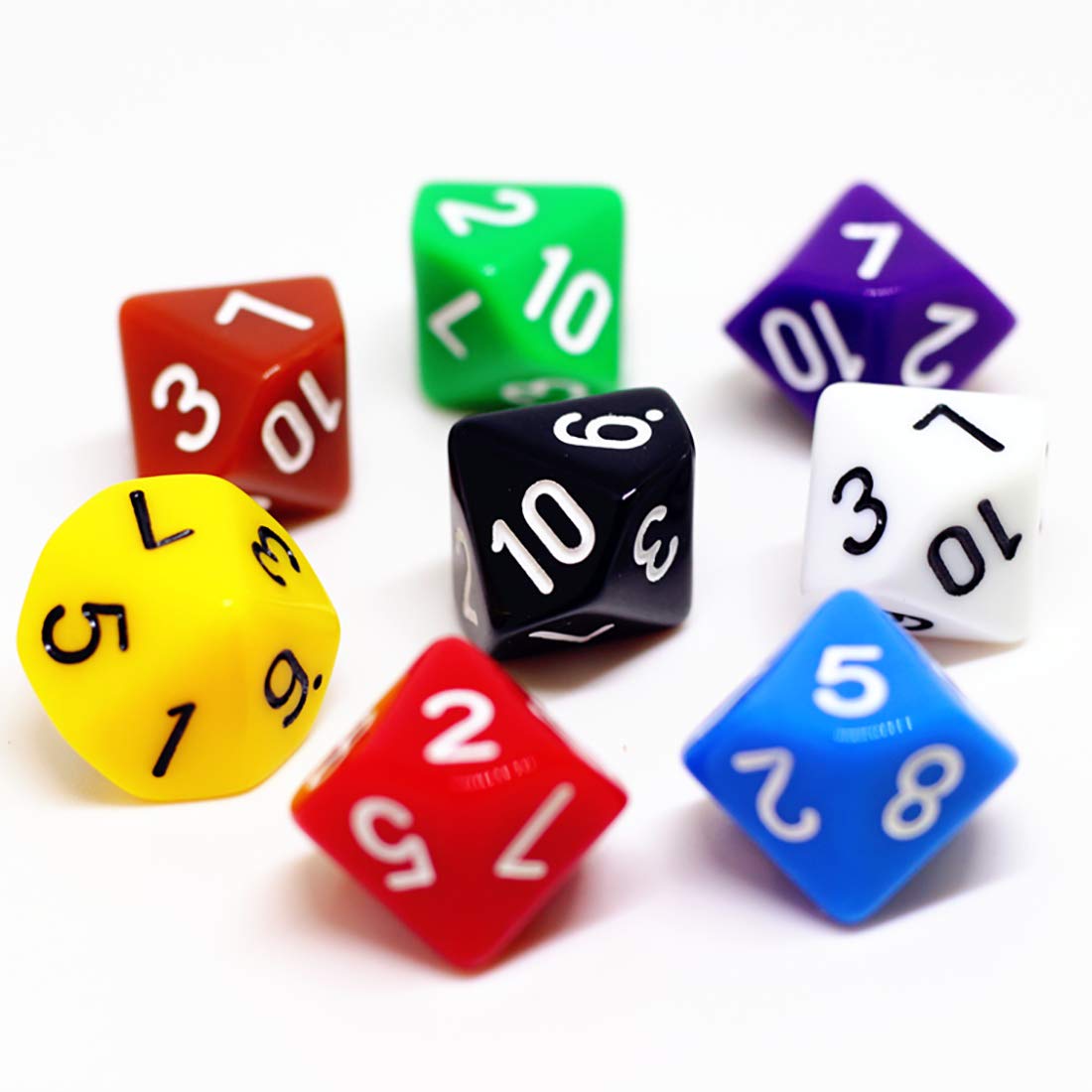 FineInno 9Pcs Silicone Resin Dice Molds - Digital Number Epoxy Casting Molds for DIY Crafting, Tabletop RPG, D&D, Board Games - Perfect for DIY Families & Polyhedral Dice Making
