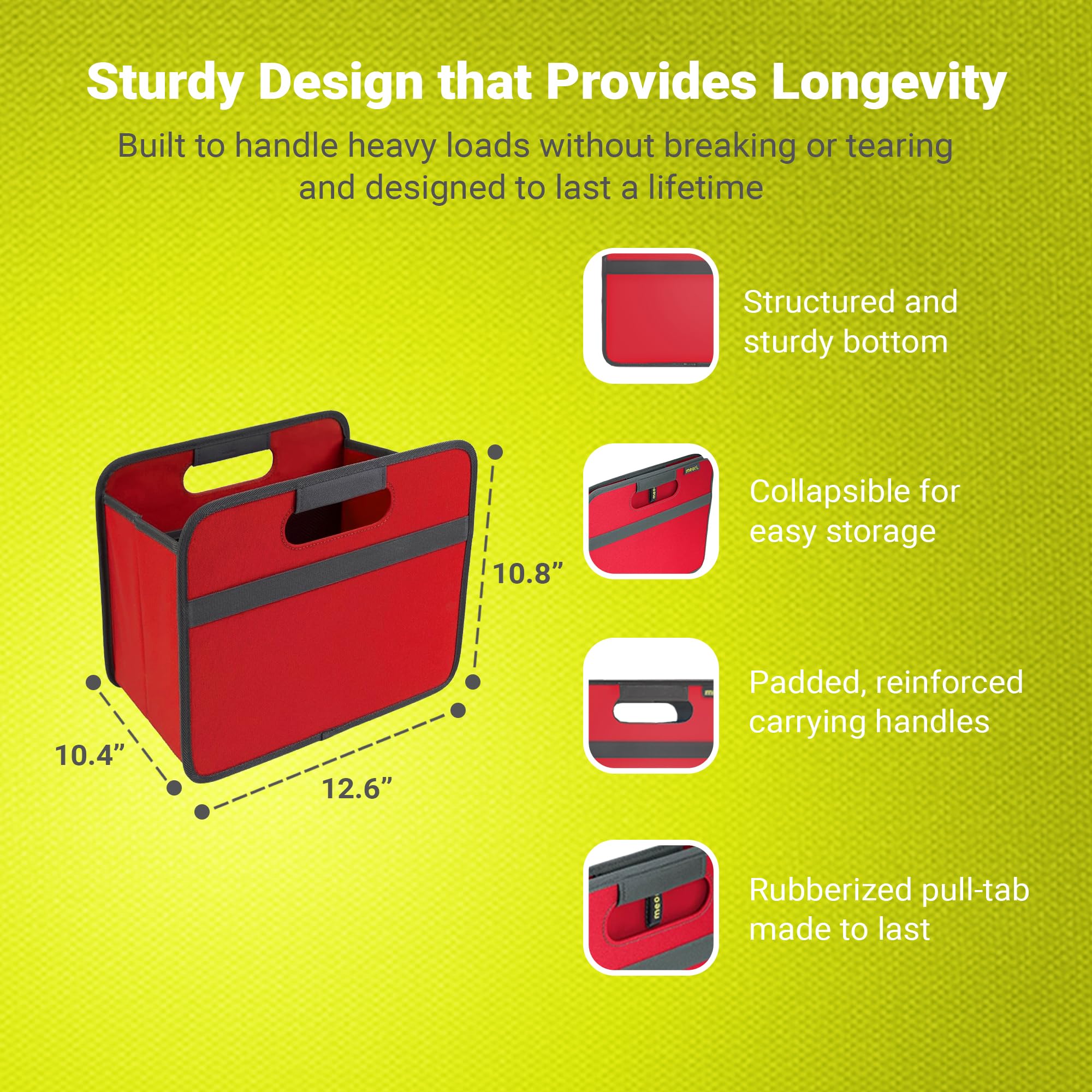 Collapsible Fabric Storage Bin with Handles - Organize Shelves & Closets