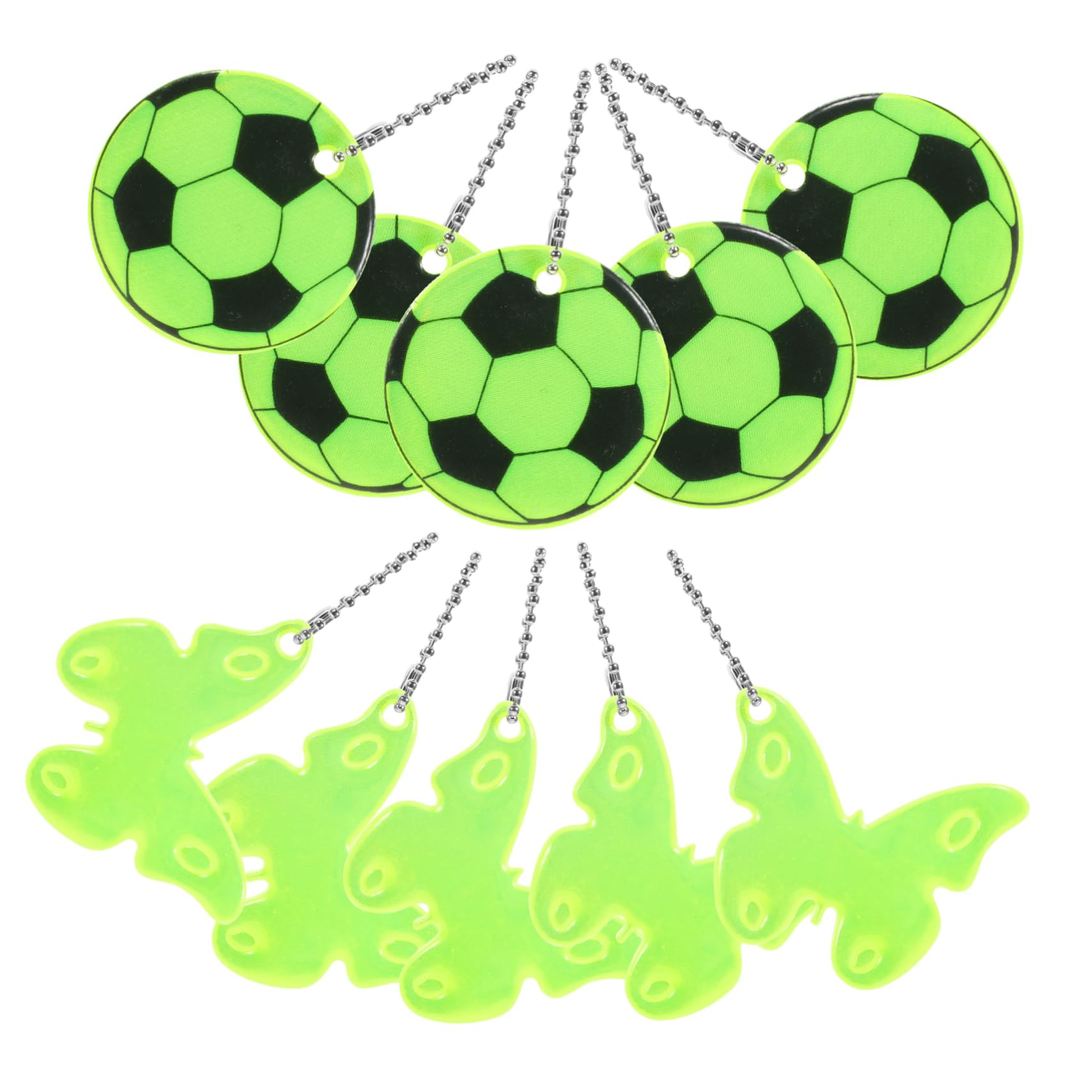 Yardwe 24pcs Reflective Soccer Keychain Set - Adorable Mini Sports Keychains for Night Safety, Perfect for Backpacks, Gym Bags & Keys - Great Gift for Soccer Players & Fans