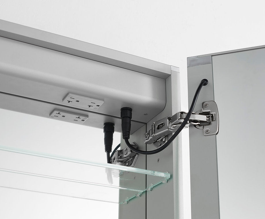 Aquadom Royale Plus 30x36 Inch LED Lighted Bathroom Medicine Cabinet with Mirror - Perfect for Modern Homes, Spas & Hotels