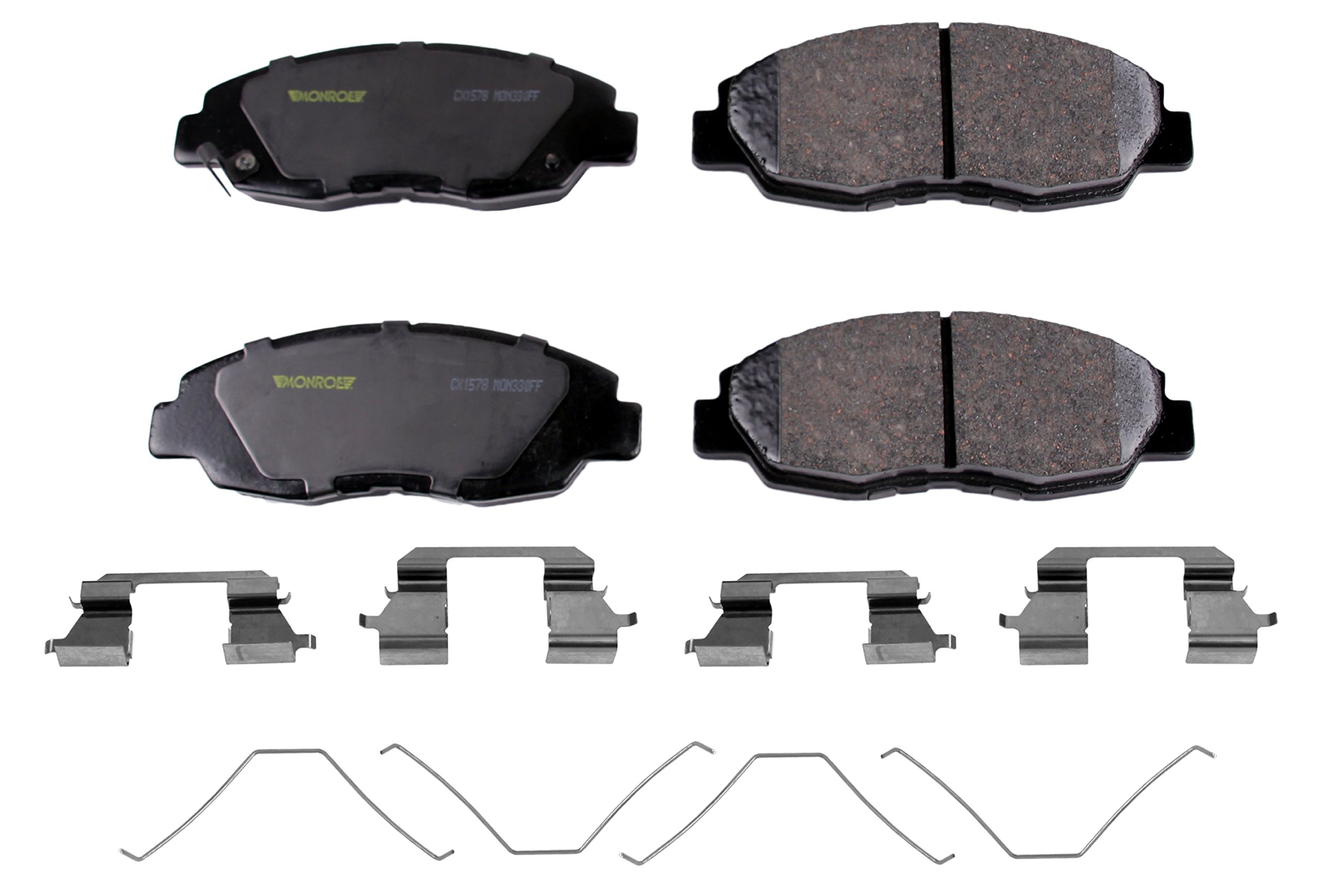 Monroe CX1578 Total Solution Ceramic Brake Pads - Low Noise, High Performance Braking for Cars, Trucks & SUVs - Perfect for Daily Commute, Highway Driving & Heavy Loads