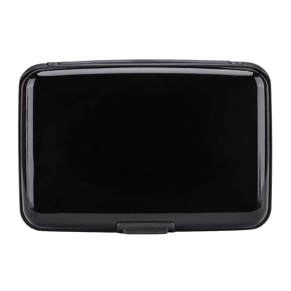 RFID Blocking Credit Card Holder - Aluminum Metal Wallet for Men & Women, Anti-Theft for Travel & Business (Black)