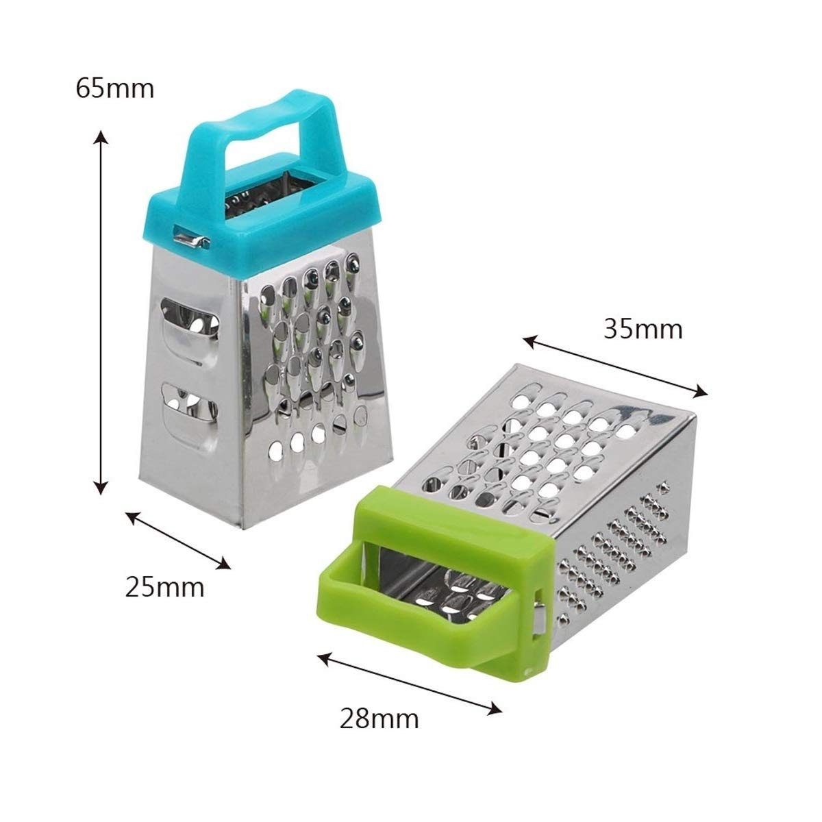 Stainless Steel Mini Grater with Magnet Holder - Multifunctional Handheld Cheese, Garlic, Ginger, Fruit & Vegetable Slicer - Potato, Carrot Chopper & Peeler - Kitchen Gadget Tool for Cooking, Baking & Meal Prep (Mixed Colors)