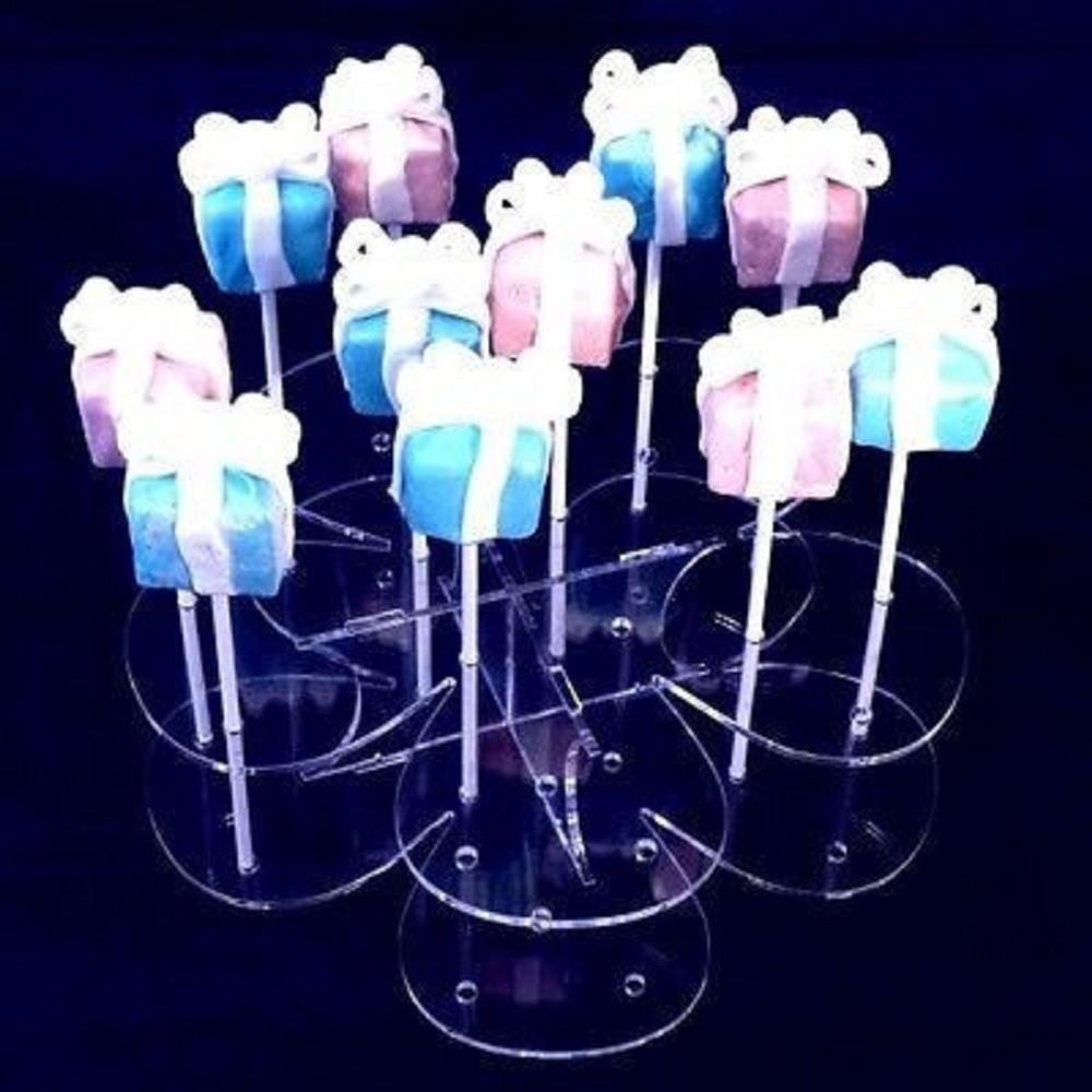 Super Cool Creation Daisy Cake Pop Stand - Elegant Mirrored Display for Birthday Parties, Baby Showers & Wedding Desserts