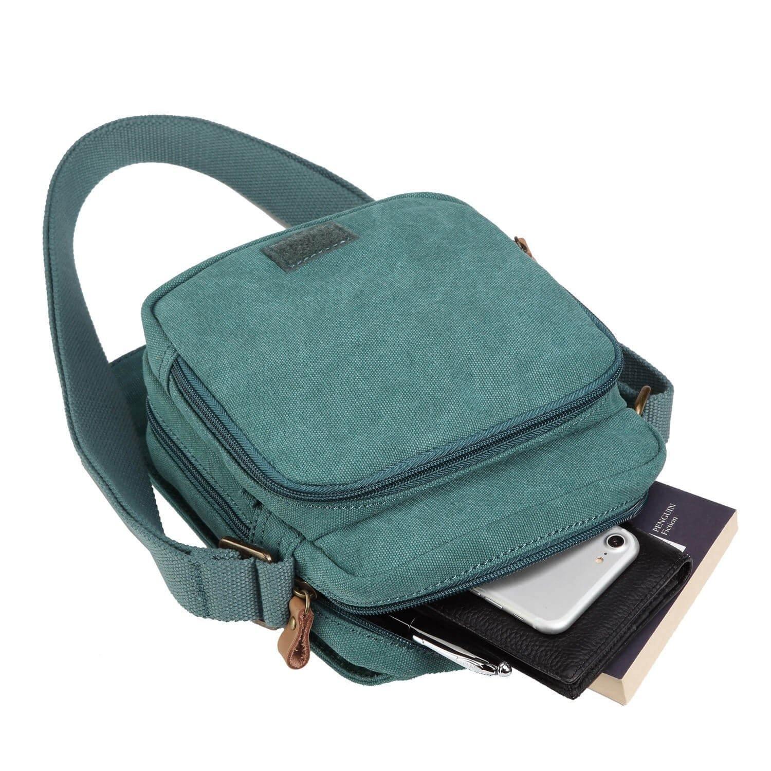 TRP0239 Troop London Classic Canvas Crossbody Bag - Stylish & Durable for Travel, Work & Everyday Use