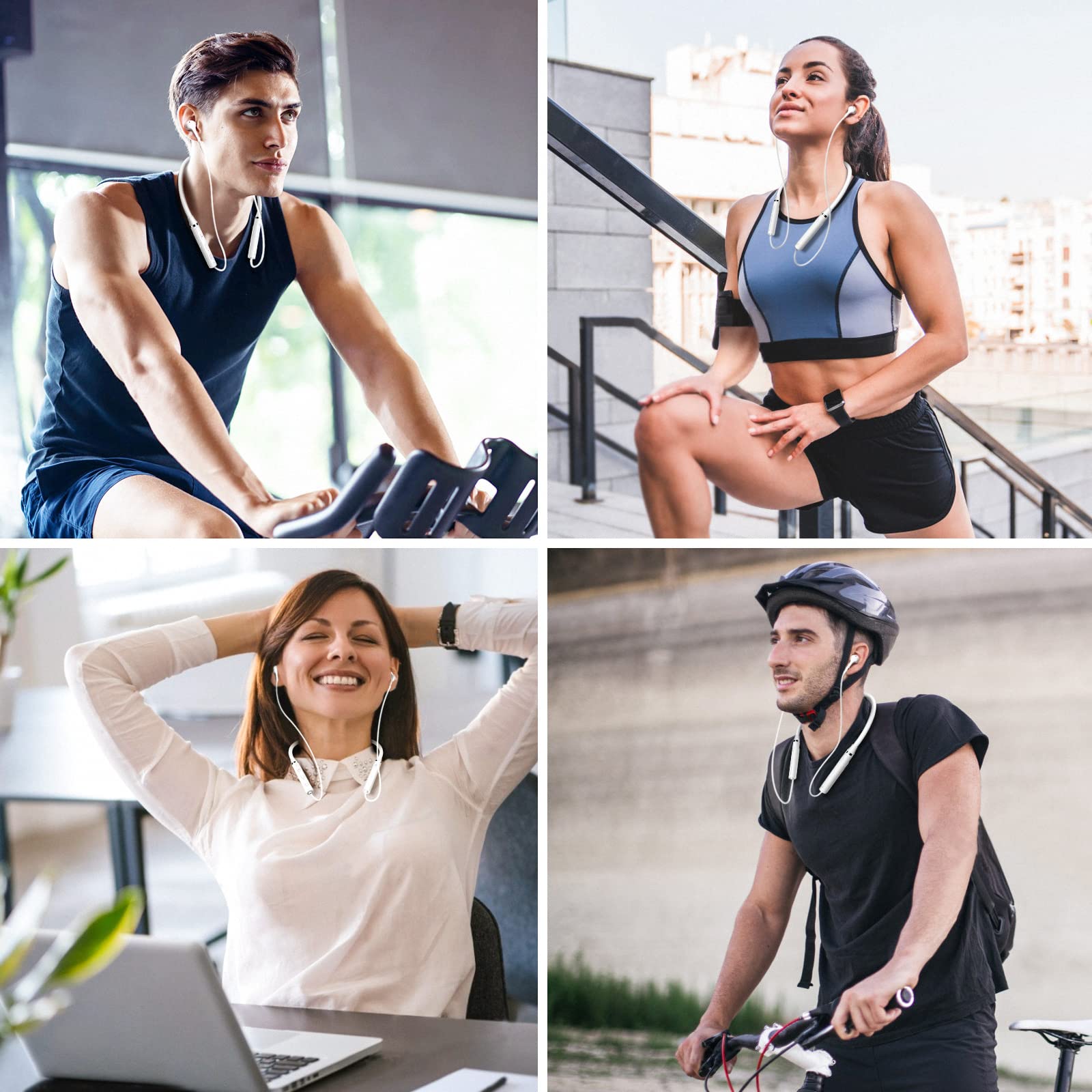 TITACUTE Wireless Bluetooth Earbuds with Magnetic Neckband - Sports Headphones with Mic for Running, Gym & Workouts - Compatible with iPhone 14/13/12/11, Samsung Galaxy S22/S21/S20/Z Flip 3/A53, Google Pixel 6