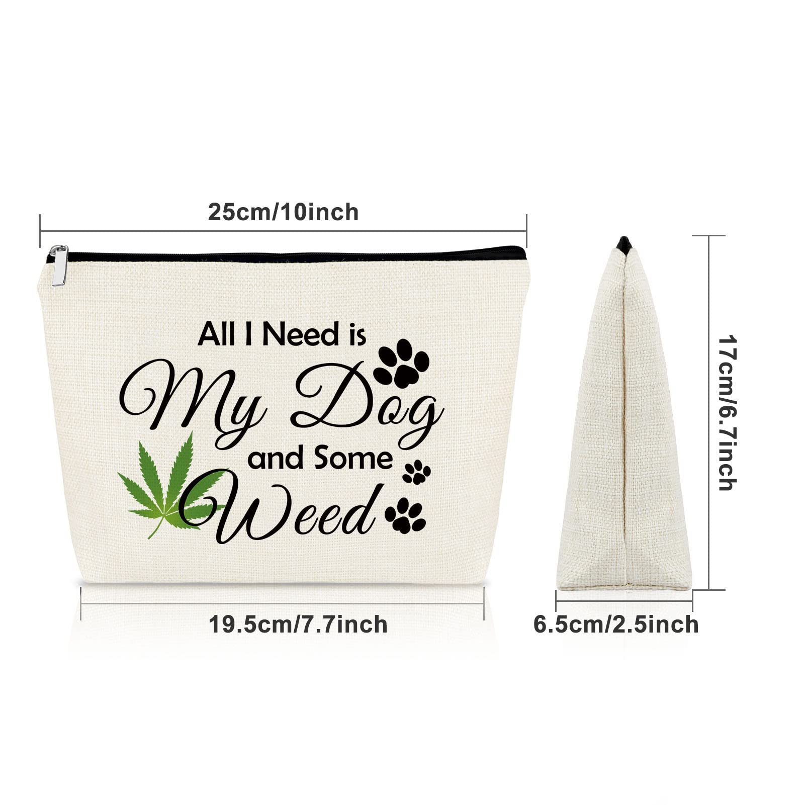 Dog Lover Gifts for Women - Sazuwu Weed & Makeup Bag, Friendship & Birthday Gifts for Female Dog Moms, Animal Lovers Cosmetic Travel Pouch for Christmas, Daily Use & On-the-Go Essentials