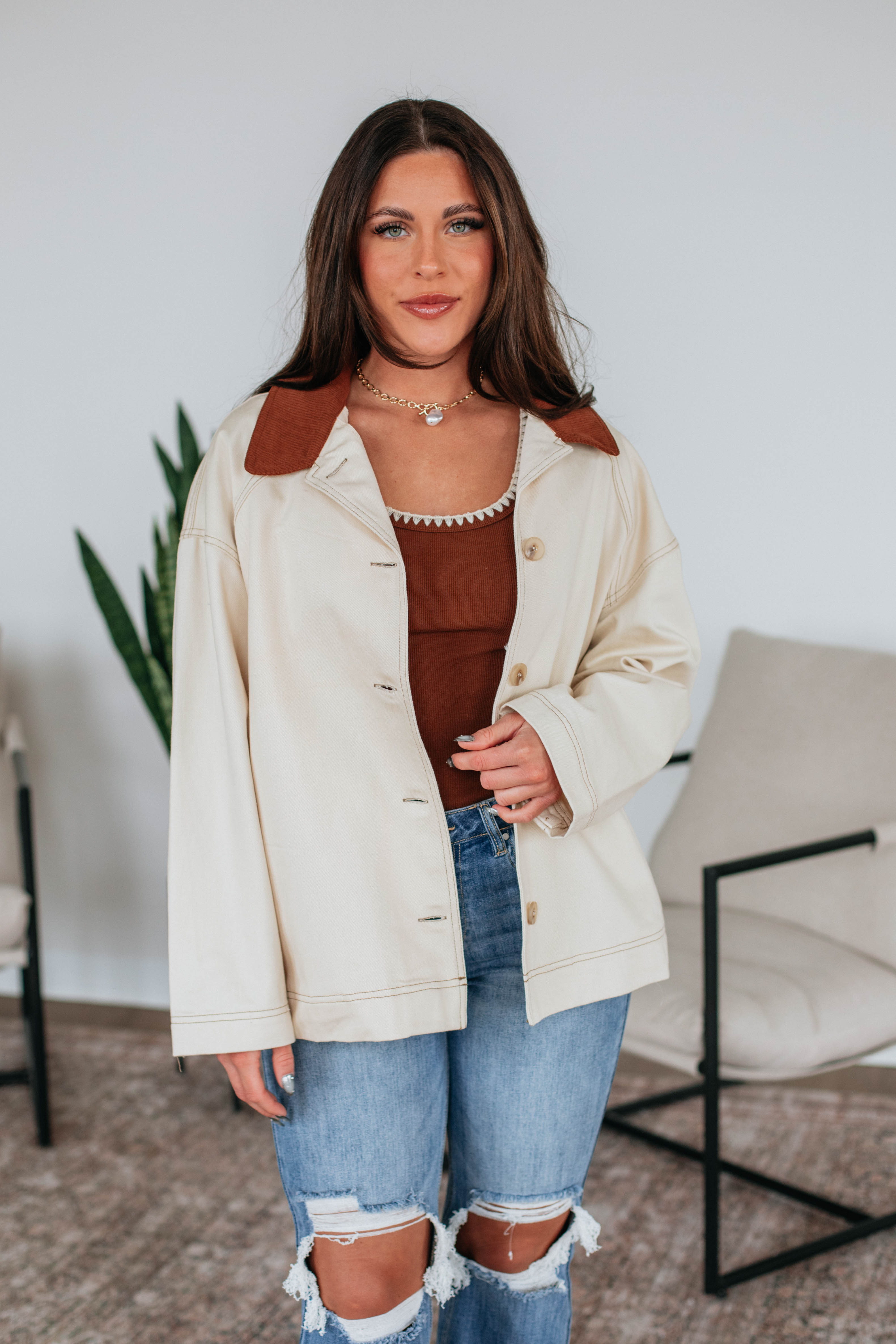 Carenza Women's Denim Jacket - Stylish & Comfortable Lightweight Denim Coat for Casual Outfits | Perfect for Spring, Fall & Everyday Wear