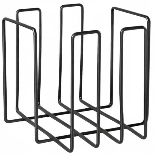 Blomus Steel Magazine Holder - Black, One Size - Stylish and Durable Organizer for Living Room, Office, or Bedroom Storage