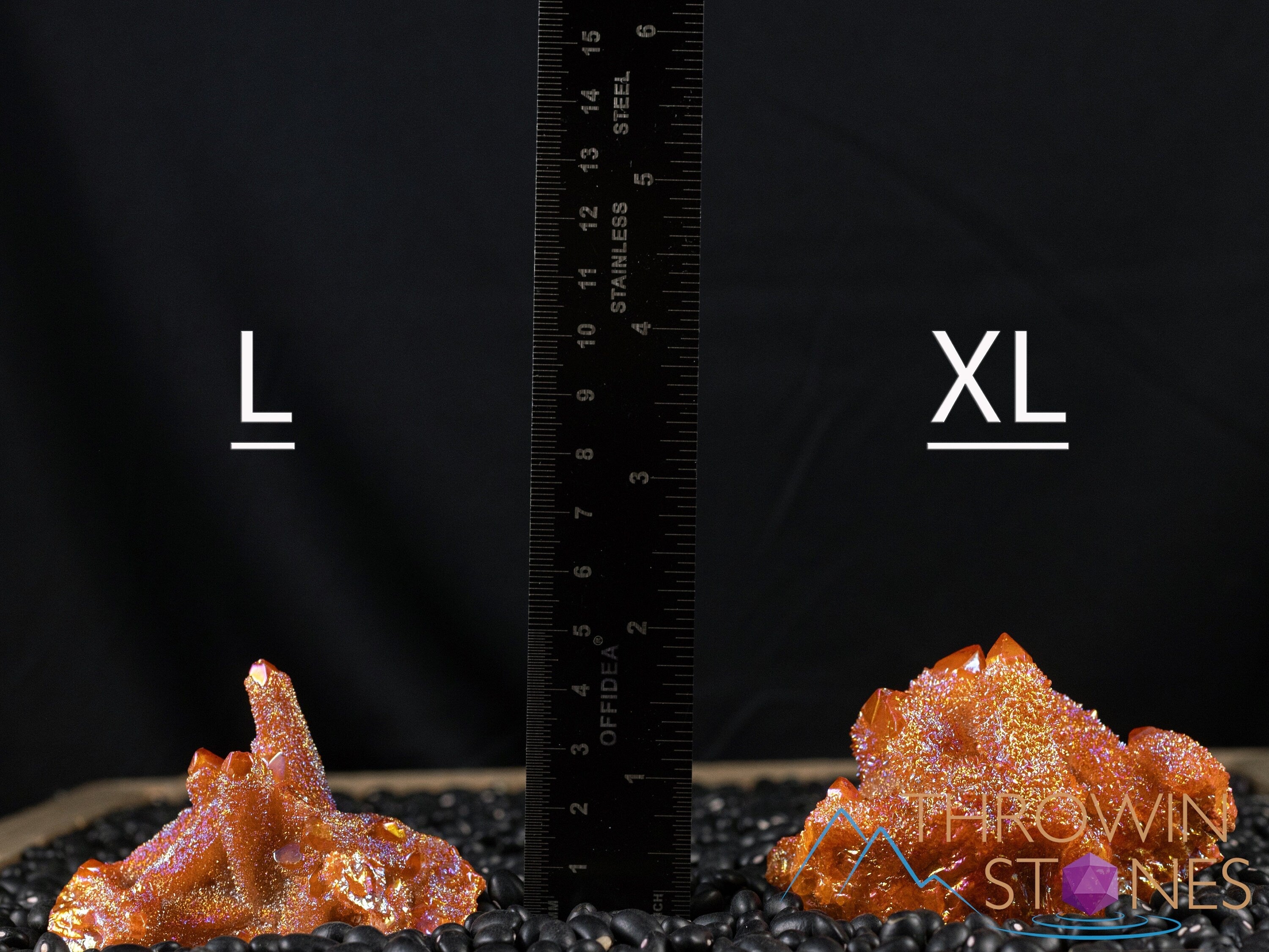 Orange Tangerine Aura Quartz Crystal Cluster - Natural Rainbow Spirit Quartz for Healing, Meditation & Home Decor (E2136) | Perfect for Crystal Grids, Reiki Energy Work & Spiritual Gifts