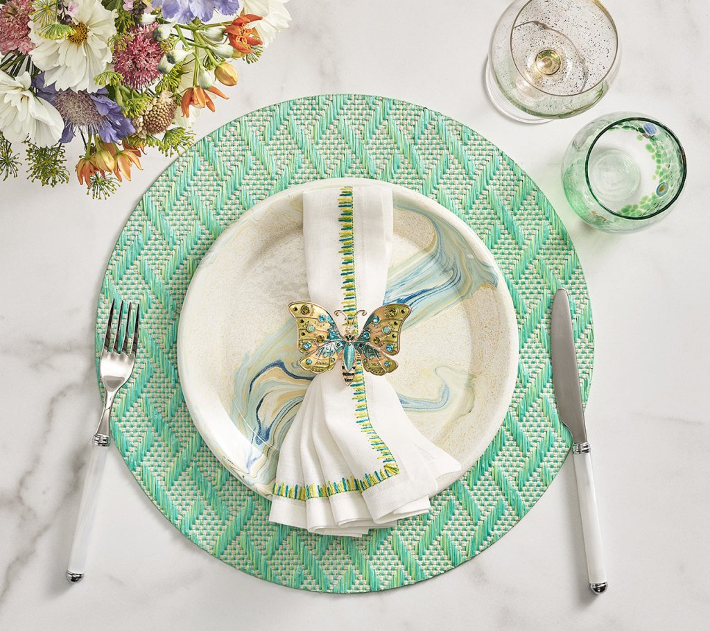 Elegant Basketweave Placemats Set of 6 - Natural Woven Table Mats for Dining, Kitchen Decor, and Holiday Entertaining - Perfect for Thanksgiving, Christmas, and Dinner Parties