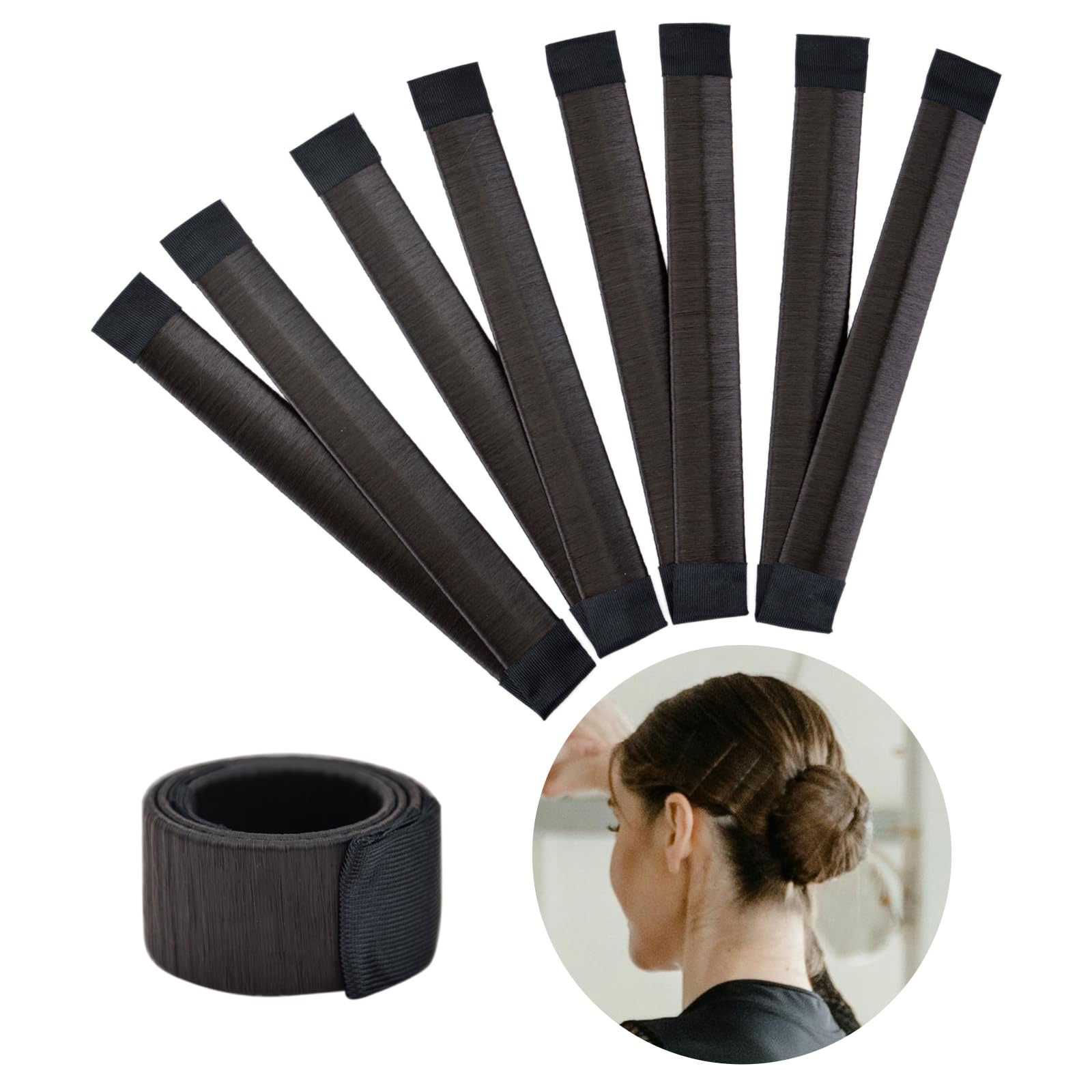 4-Piece Magic Bun Maker Set - Professional Hair Donut Tool for Ballet, Ballerina & Kids | Easy Hair Styling for Dance, School & Special Occasions (Dark Brown)