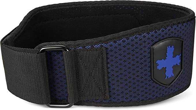 Harbinger Unisex 4.5-Inch Foam Core Weightlifting Belt - Blue | Gym Workout Belt for Powerlifting, CrossFit & Strength Training