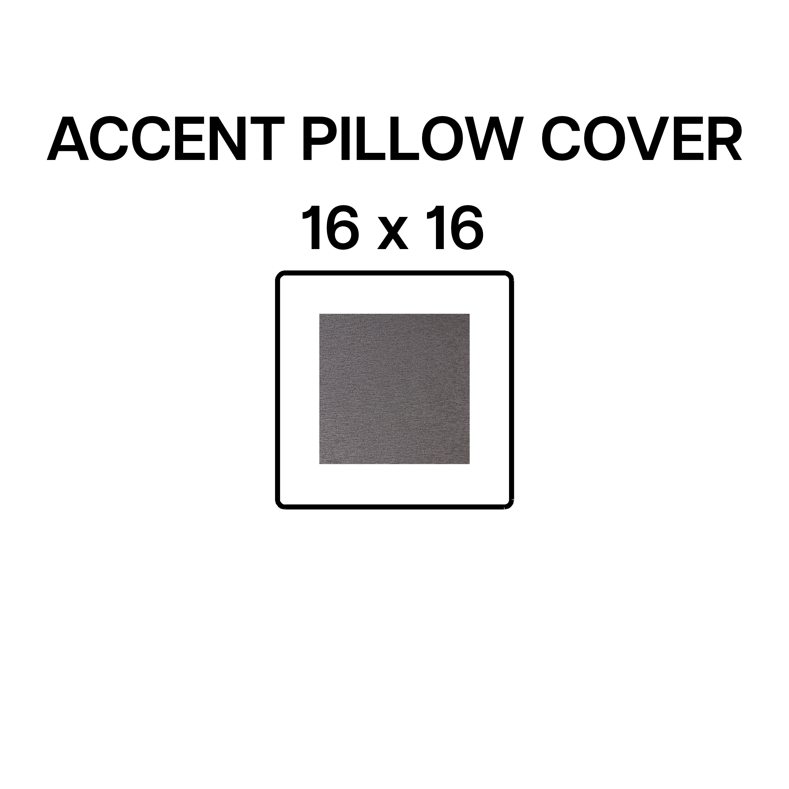 16x16 Stone Blue Accent Pillow Cover - Decorative Throw Pillow Case for Sofa, Bed, Couch - Soft & Stylish Home Decor Accessory