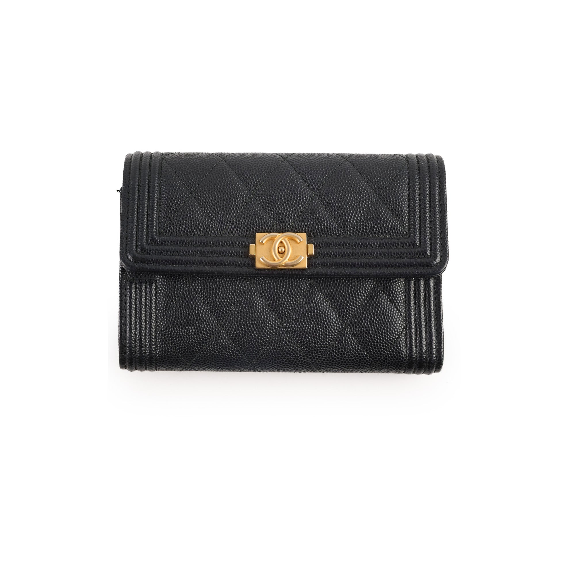 Chanel Boy Flap Wallet in Caviar Leather - 25 Series Luxury Designer Handbag for Women | Perfect for Everyday Use, Parties & Special Occasions