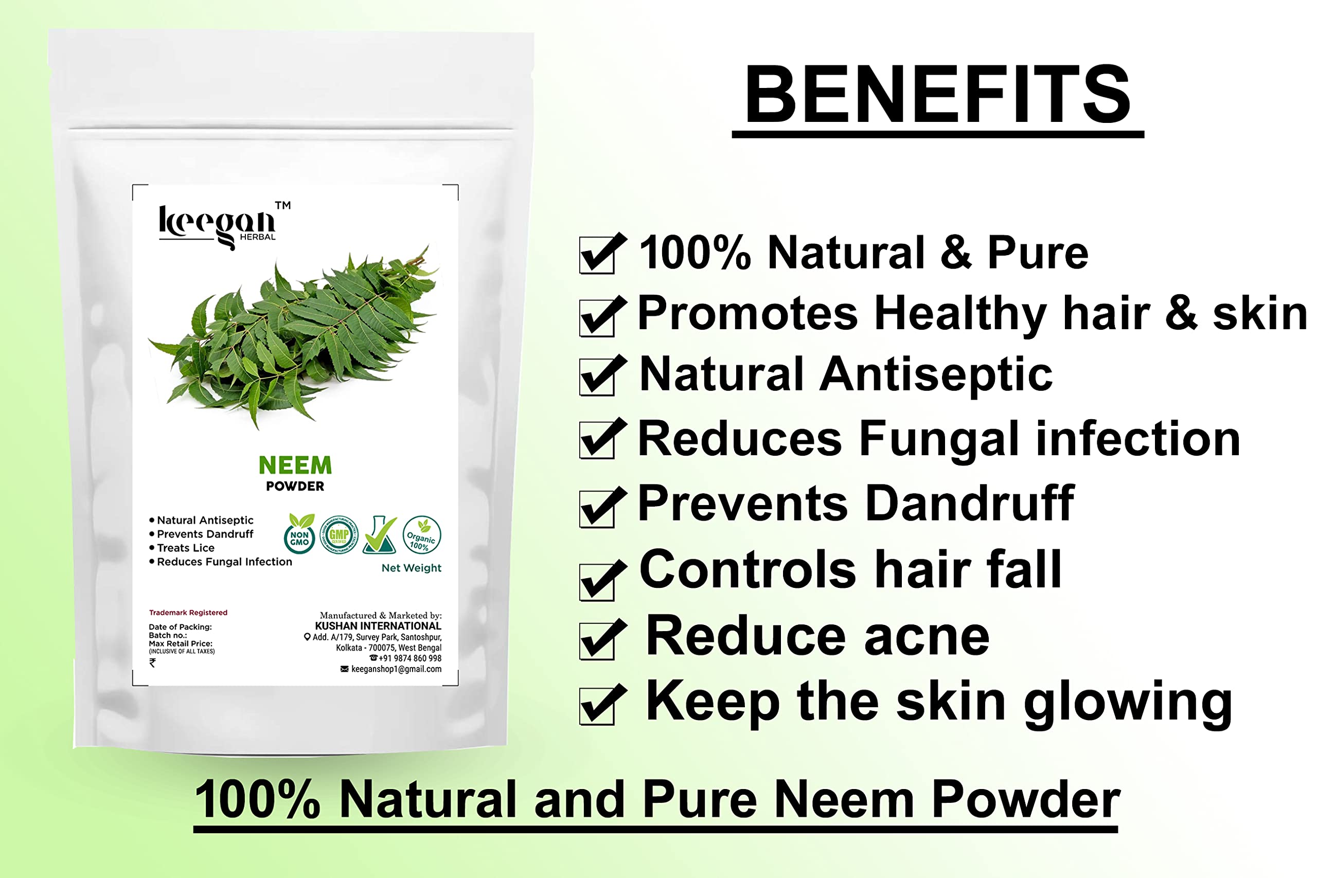 Organic Herbal Face Pack Powder - Orange Peel, Multani Mitti, Sandalwood, Rose Petals & Neem for Glowing Skin | 250g | Natural Skin Care for Acne, Dark Spots & Brightening | DIY Facial Mask & Spa Treatment