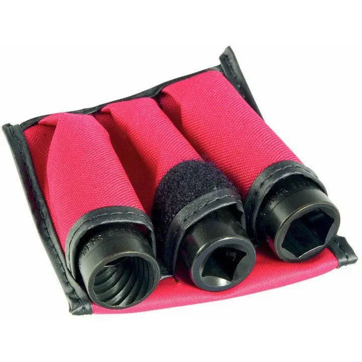Ken Tool 30103 6-Point 12-Fluted Twist Flip Socket Set (3-Piece) - Professional Grade Socket Wrench Kit for Automotive Repair, DIY Projects & Mechanical Maintenance