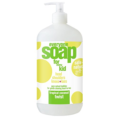 Eo Everyone Kids Soap - Tropical Coconut Twist, 32oz | Gentle Cleansing for Sensitive Skin | Perfect for Bath Time & Travel