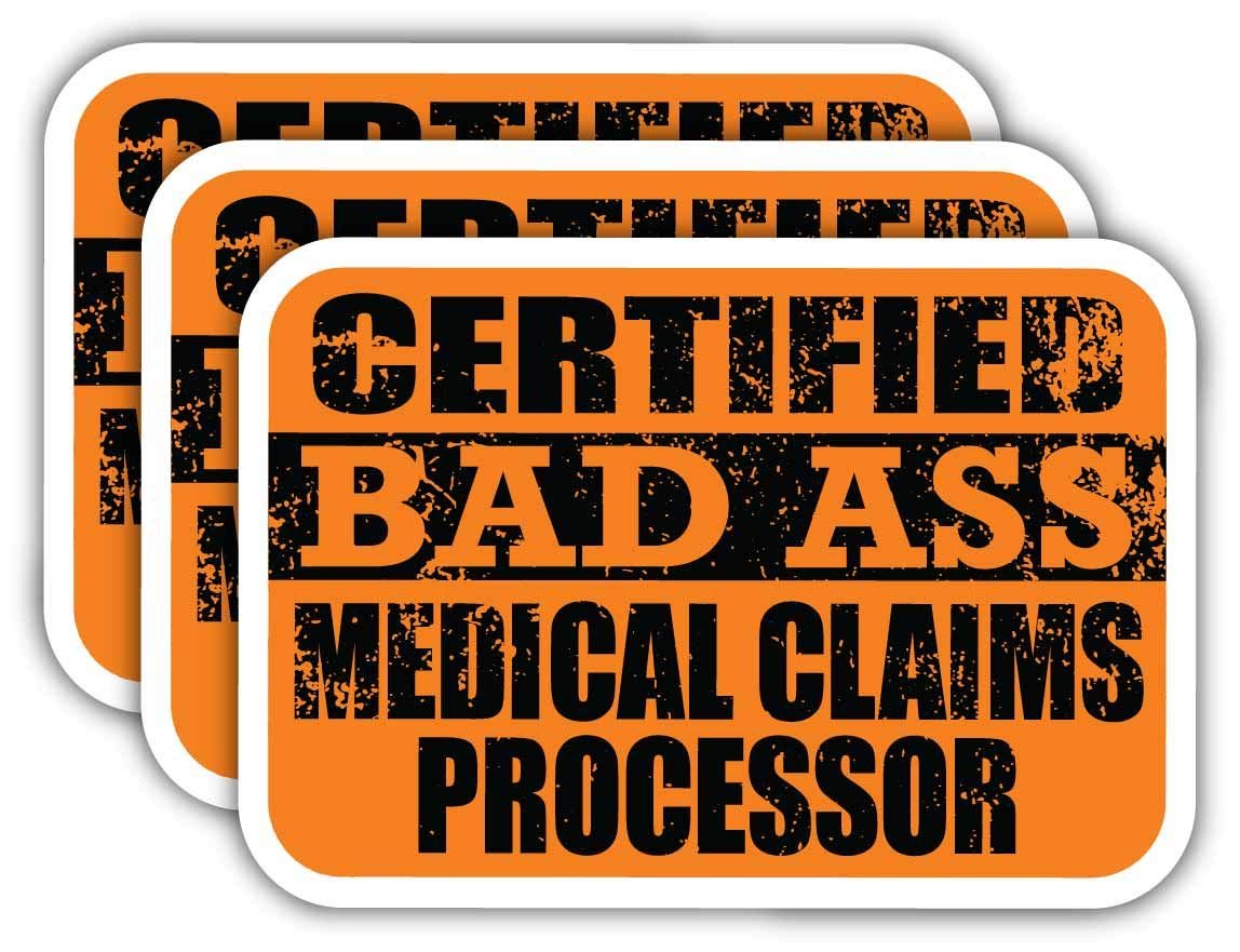 Certified Medical Claims Processor Stickers - Funny Job Gift for Laptops & Hard Hats