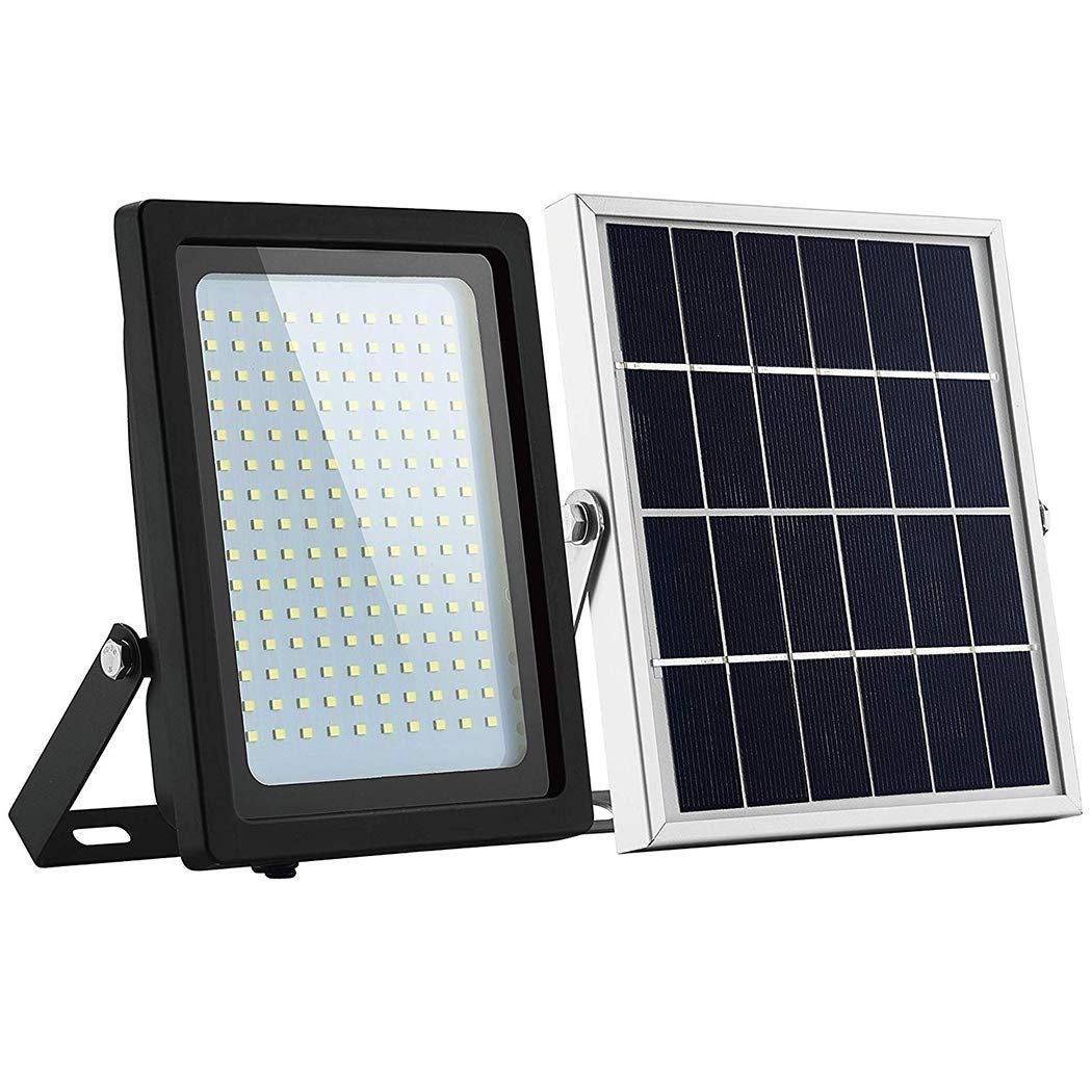 150 LED Solar Flood Lights Outdoor - IP65 Waterproof Infrared Induction Street Lamp with Remote Control for Garden, Pathway, Driveway, Lawn, Courtyard & Wall Lighting (3W) - Perfect for Home Security & Landscape Illumination
