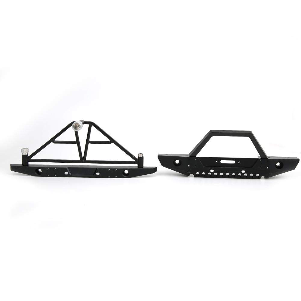 Tbest Heavy-Duty Metal RC Bumper for SCX10 90046 1/10 Scale RC Cars - Front & Rear Bumper Bar with Mounts - Durable Off-Road Accessory for Crawler & Trail Driving