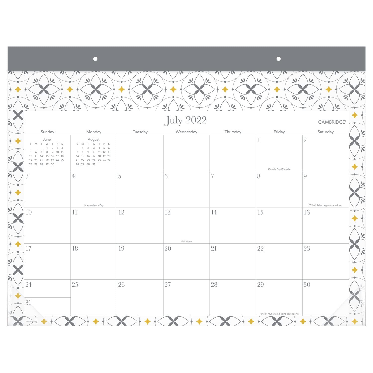 Cambridge 2022-2023 Academic Desk Calendar | Monthly Planner & Desk Pad | 21.75