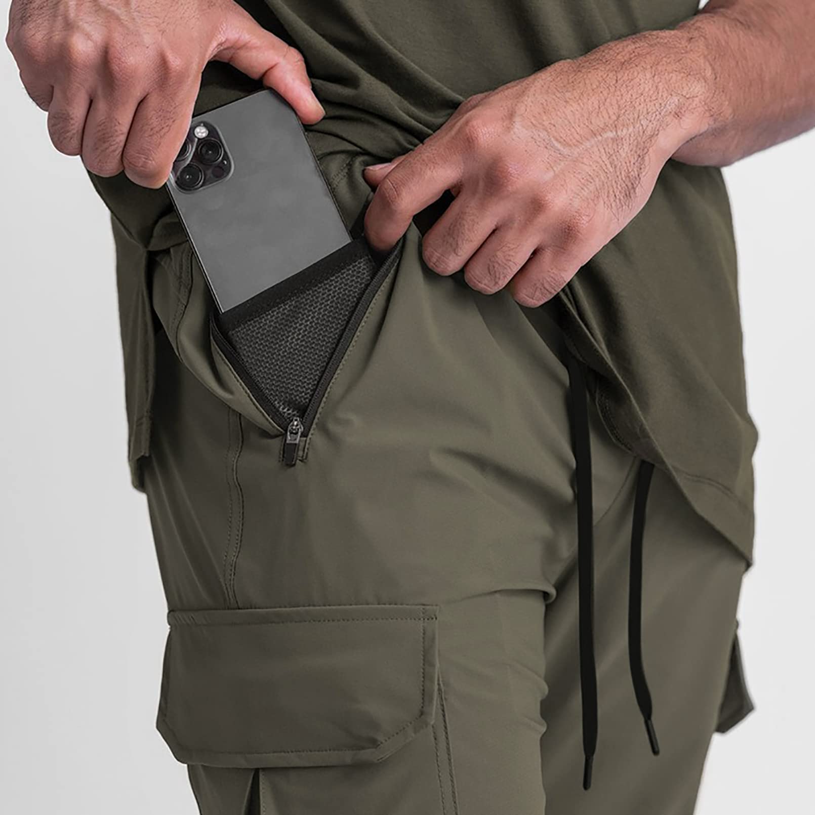 BOOMLEMON Men's Slim Cargo Jogger Pants - Lightweight Workout Track Pants for Gym, Running & Athletic Wear with Pockets | Comfortable Casual & Streetwear Style