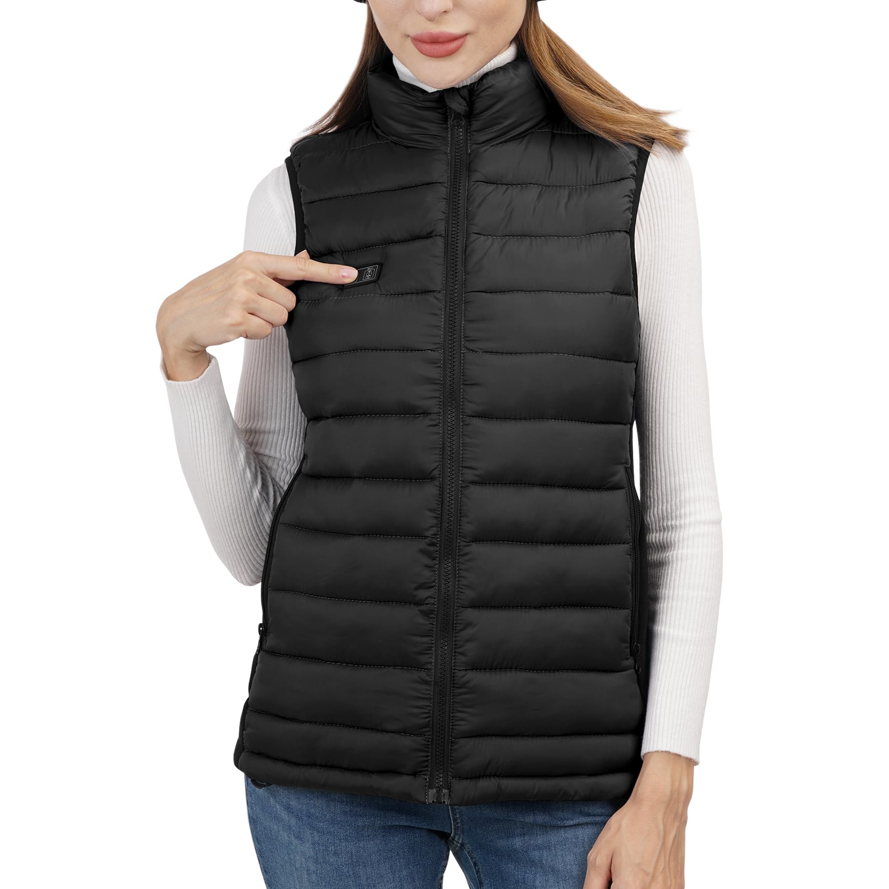 Loowoko Rechargeable Heated Vest for Women - Battery Pack Included, Electric Warming Jacket for Cold Weather | Perfect for Outdoor Activities, Winter Sports & Daily Commute