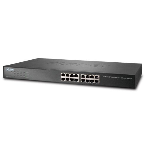 16-Port 10/100Mbps Fast Ethernet Network Switch, FNSW-1601 - High-Speed LAN Hub for Office, Home & Gaming | Plug-and-Play Desktop Switch for Reliable Wired Connections