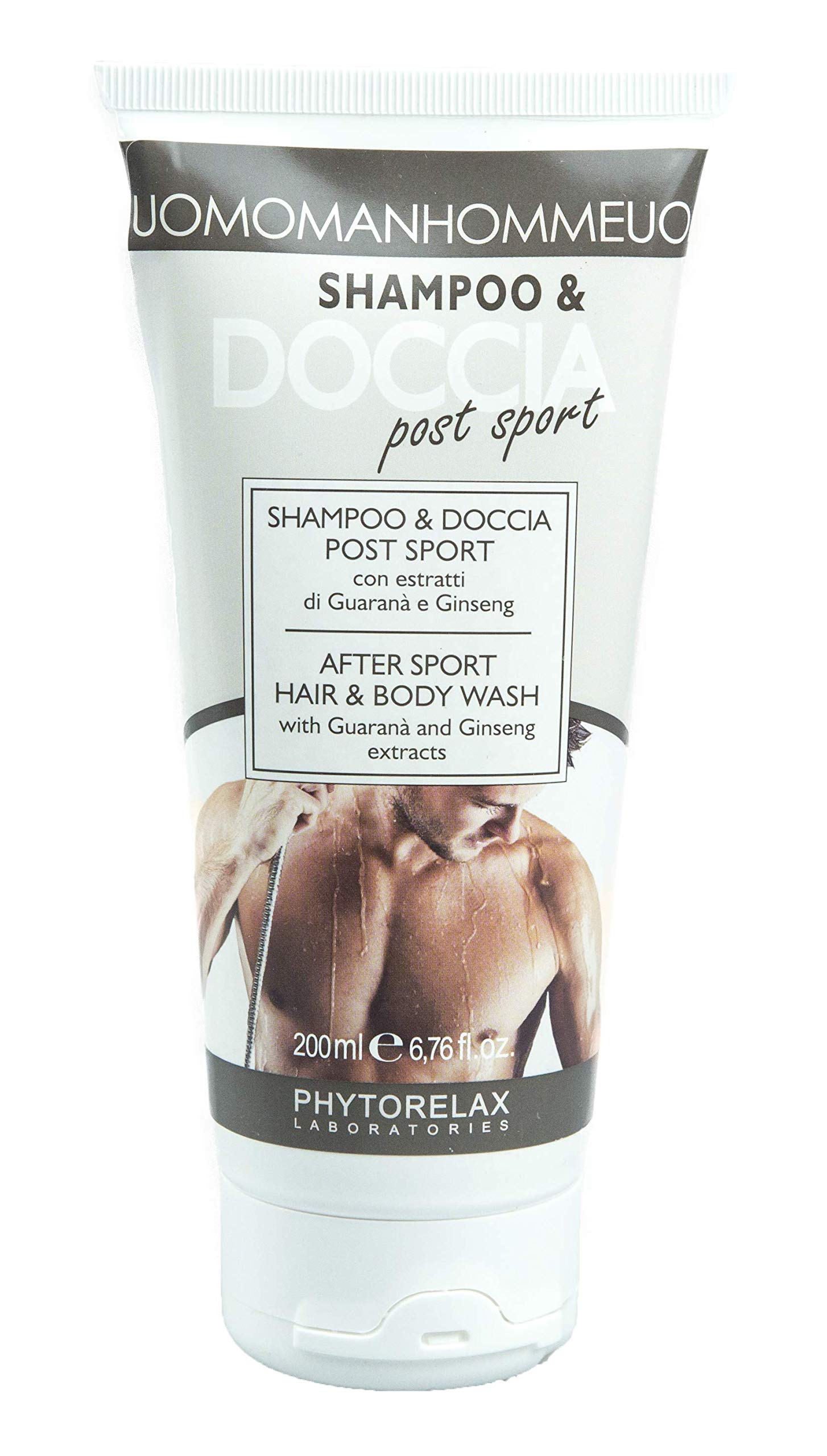Phytorelax Men's Post-Workout Hair & Body Wash - 200ml | Refreshing Shower Gel for Gym, Sports & Active Lifestyles