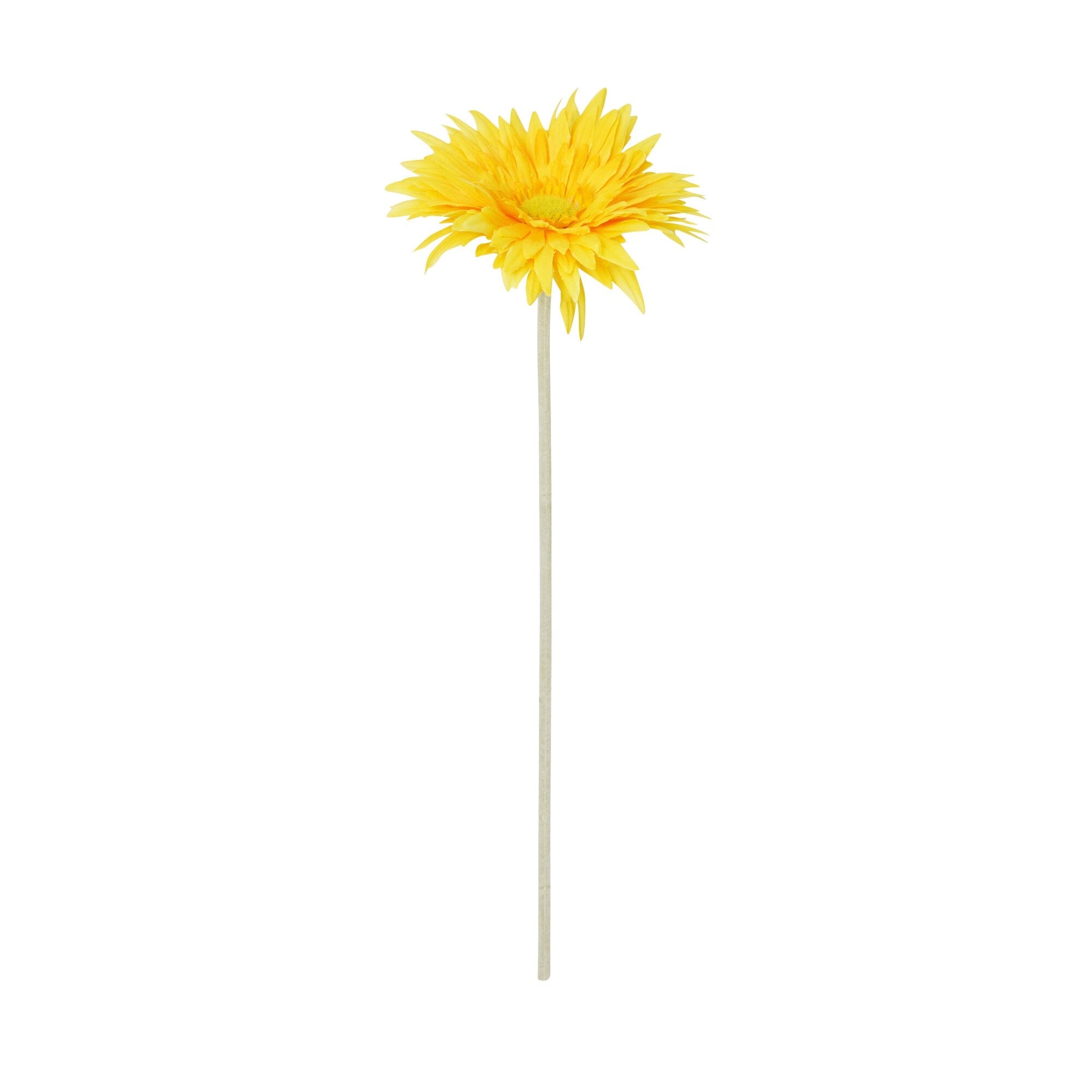 Artificial Gerbera Daisy Flowers - Small Yellow Fake Flowers for Home Decor, Wedding Centerpieces, and DIY Crafts