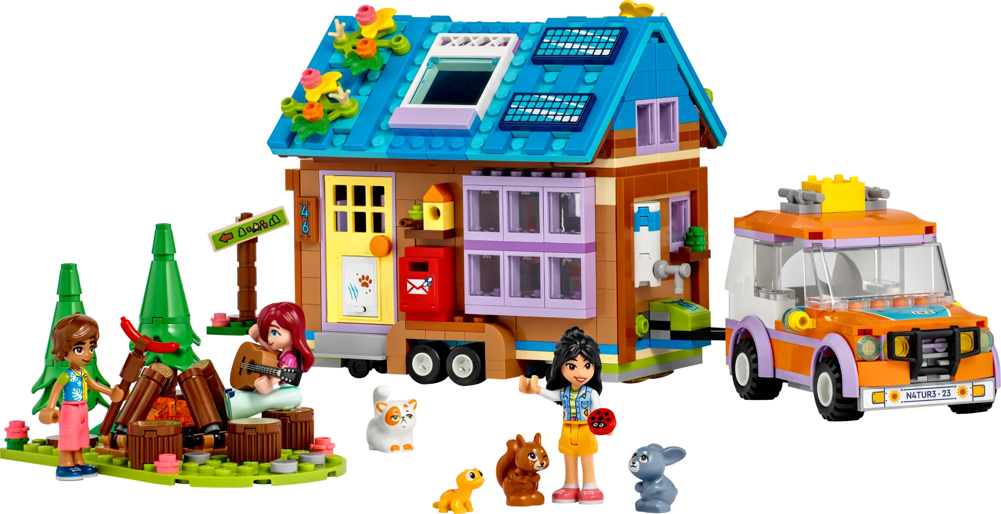 LEGO® Friends™ Mobile Tiny House Building Toy Set - Creative Play for Kids, Perfect for Travel & Indoor Fun | STEM Learning & Imaginative Play