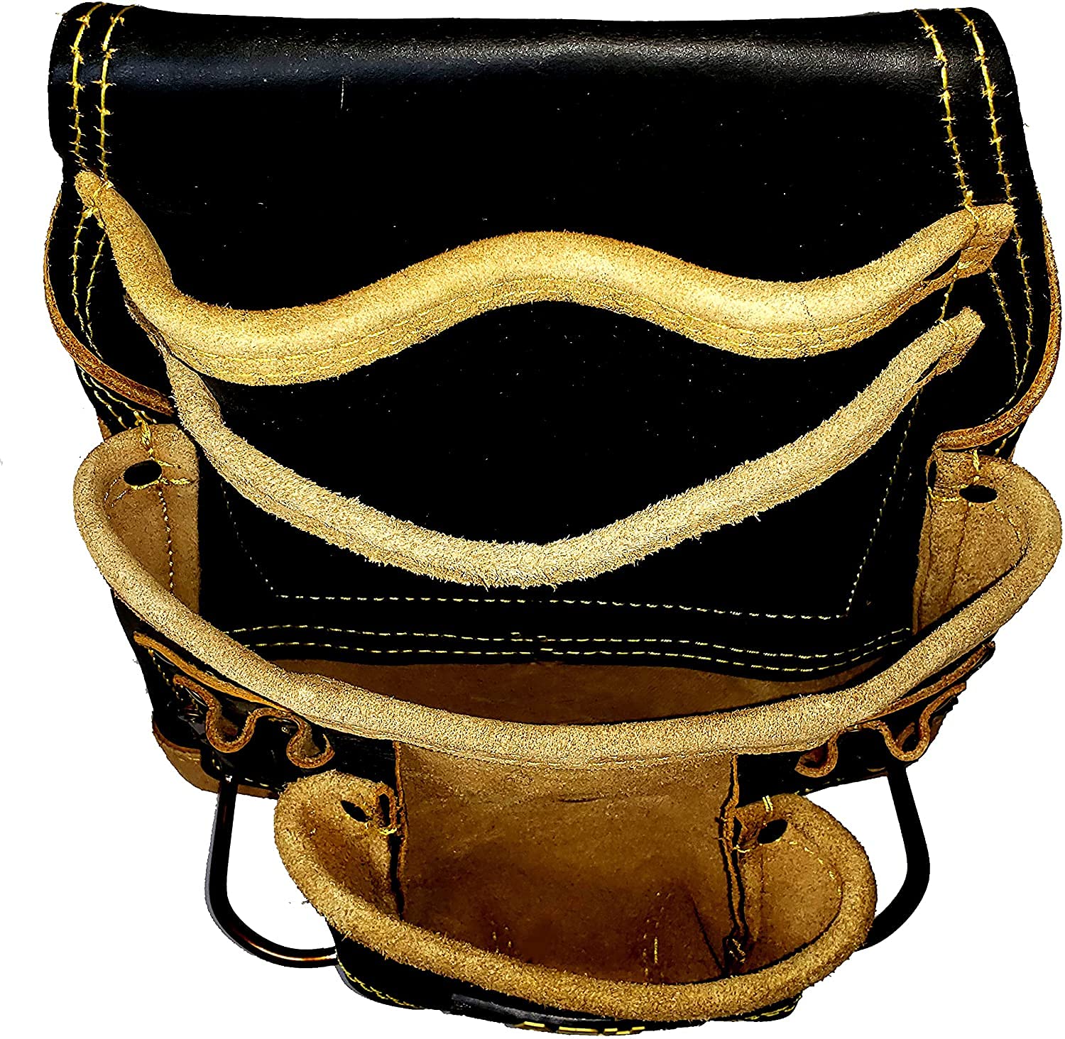 Durable Leather Tool Belt for Carpenters, Electricians & Construction Workers - Adjustable Tool Pouches with Heavy Duty Nylon Straps | Perfect for Framing, Wiring & DIY Home Improvement Projects
